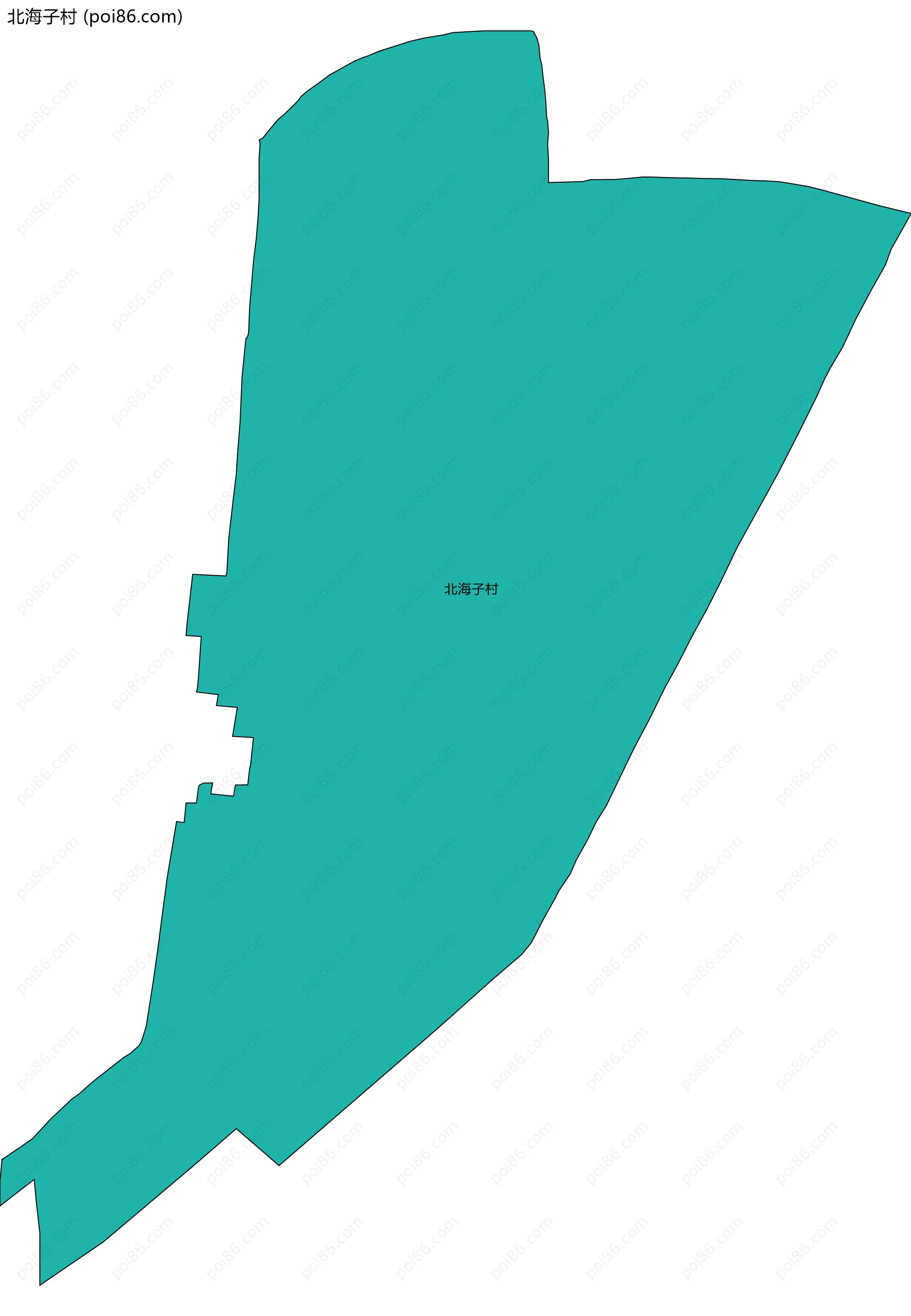北海子村边界地图