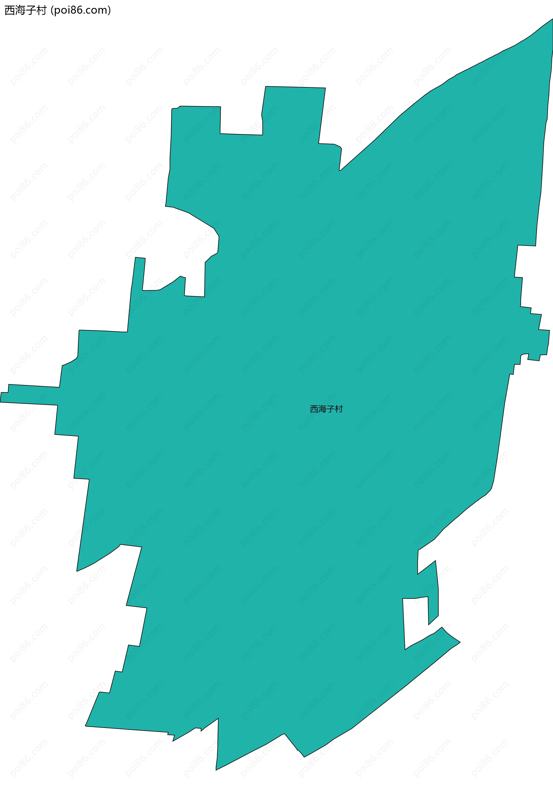 西海子村边界地图