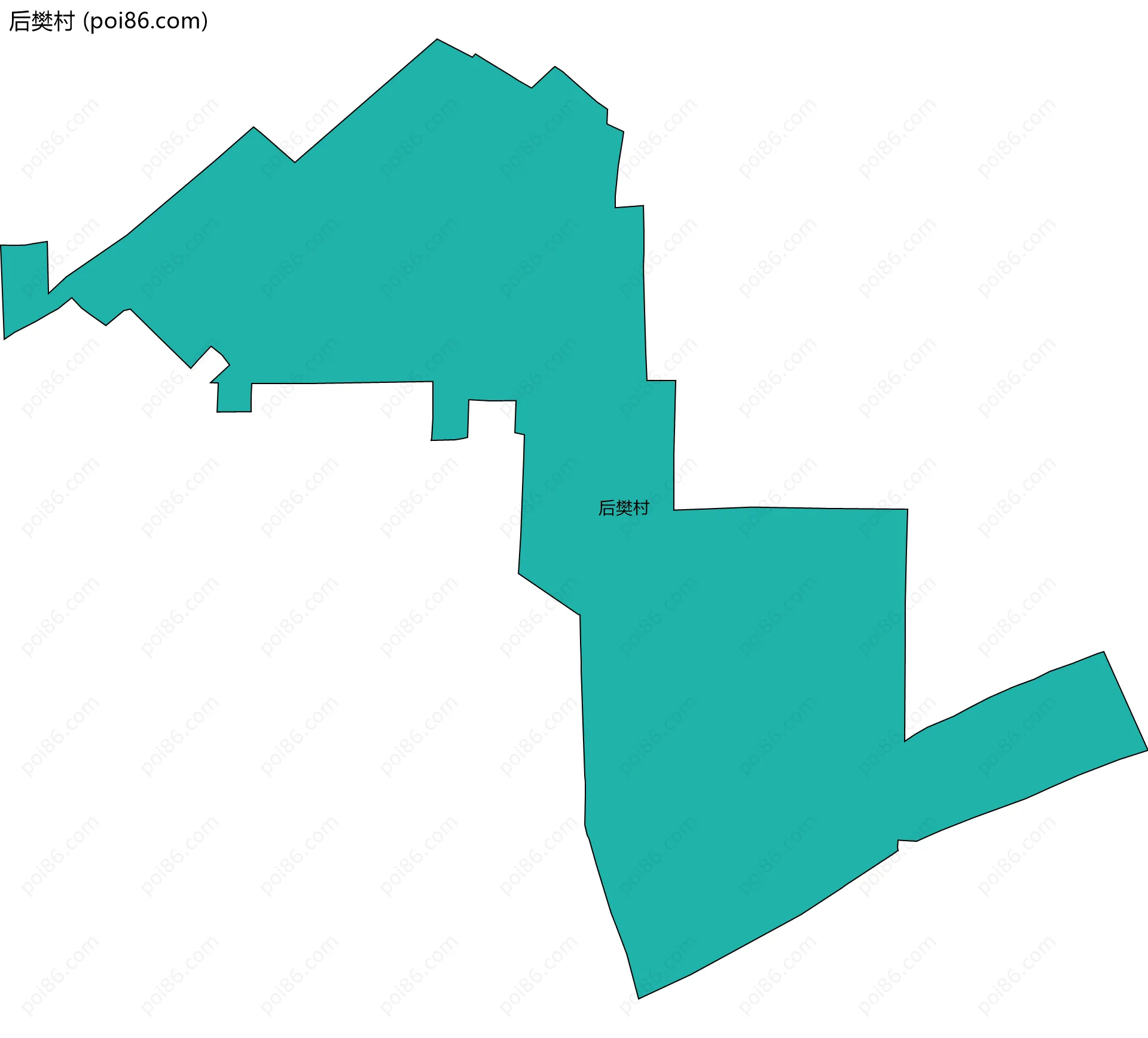 后樊村边界地图