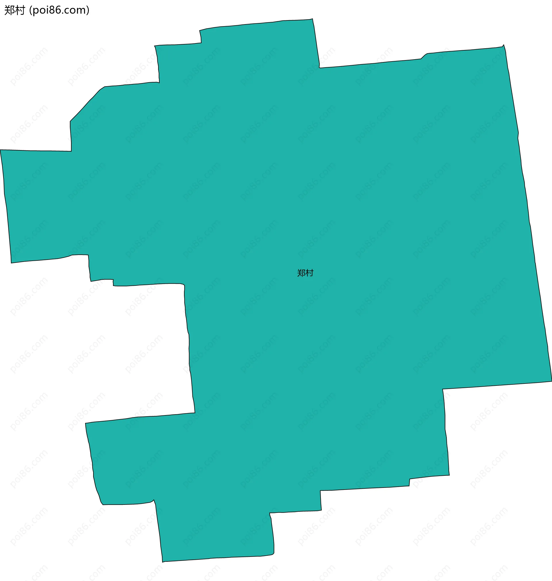 郑村边界地图