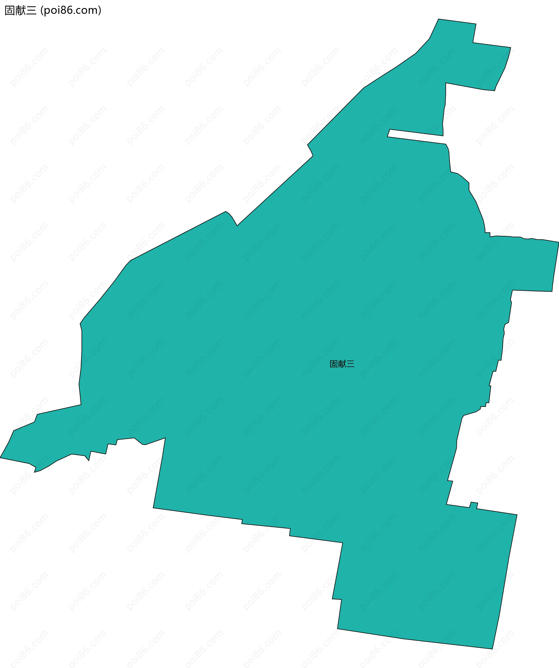 固献三边界地图