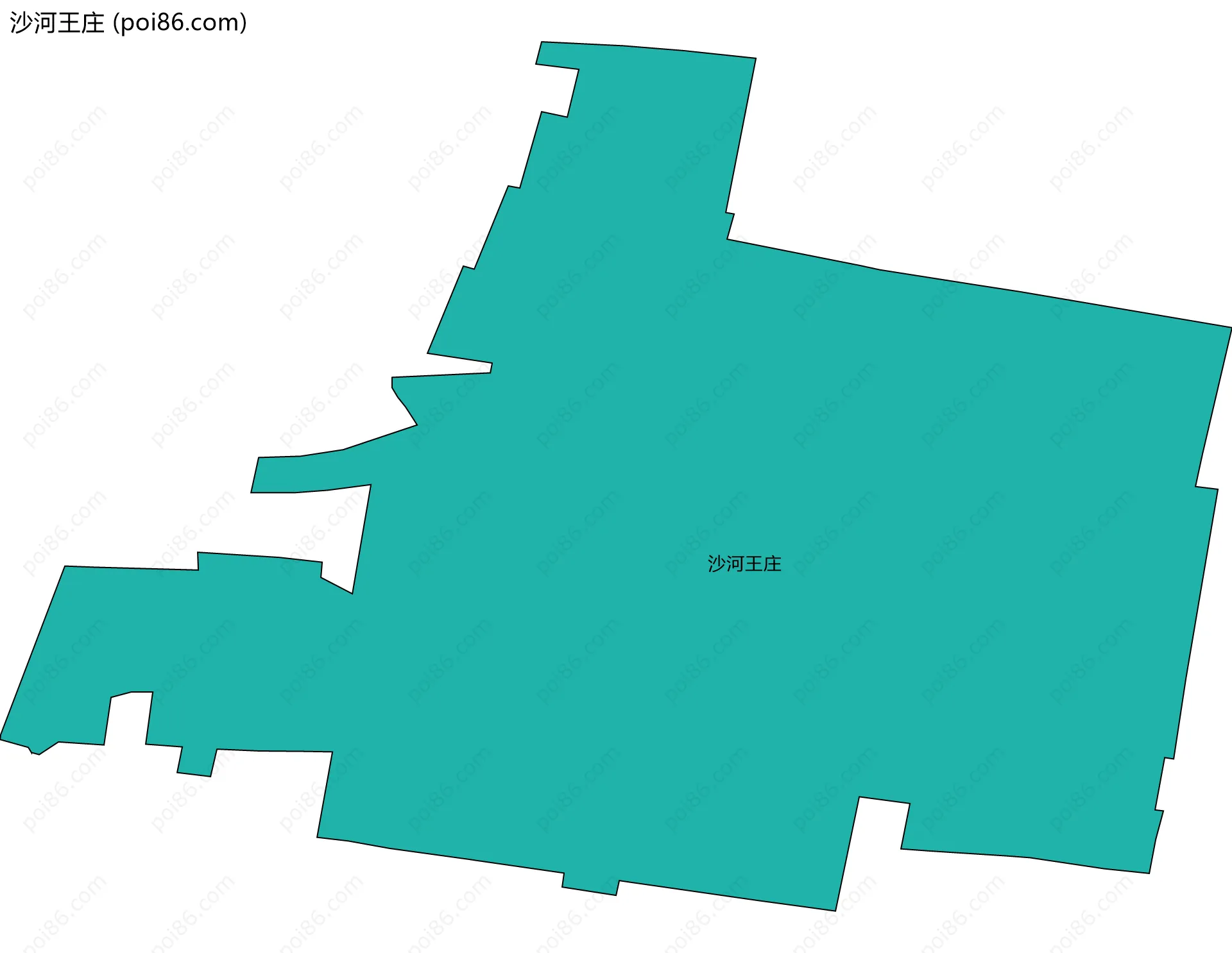 沙河王庄边界地图