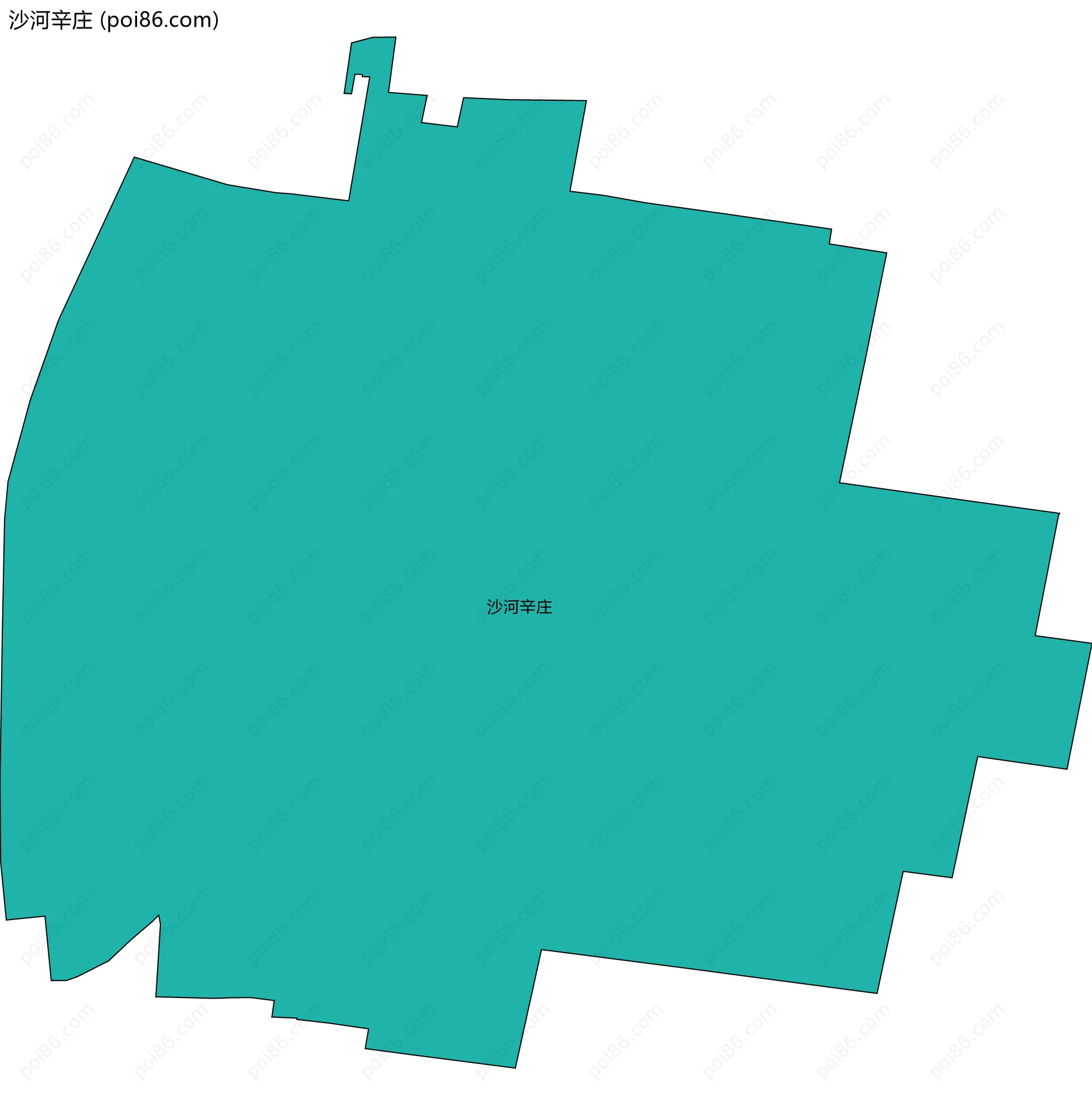 沙河辛庄边界地图