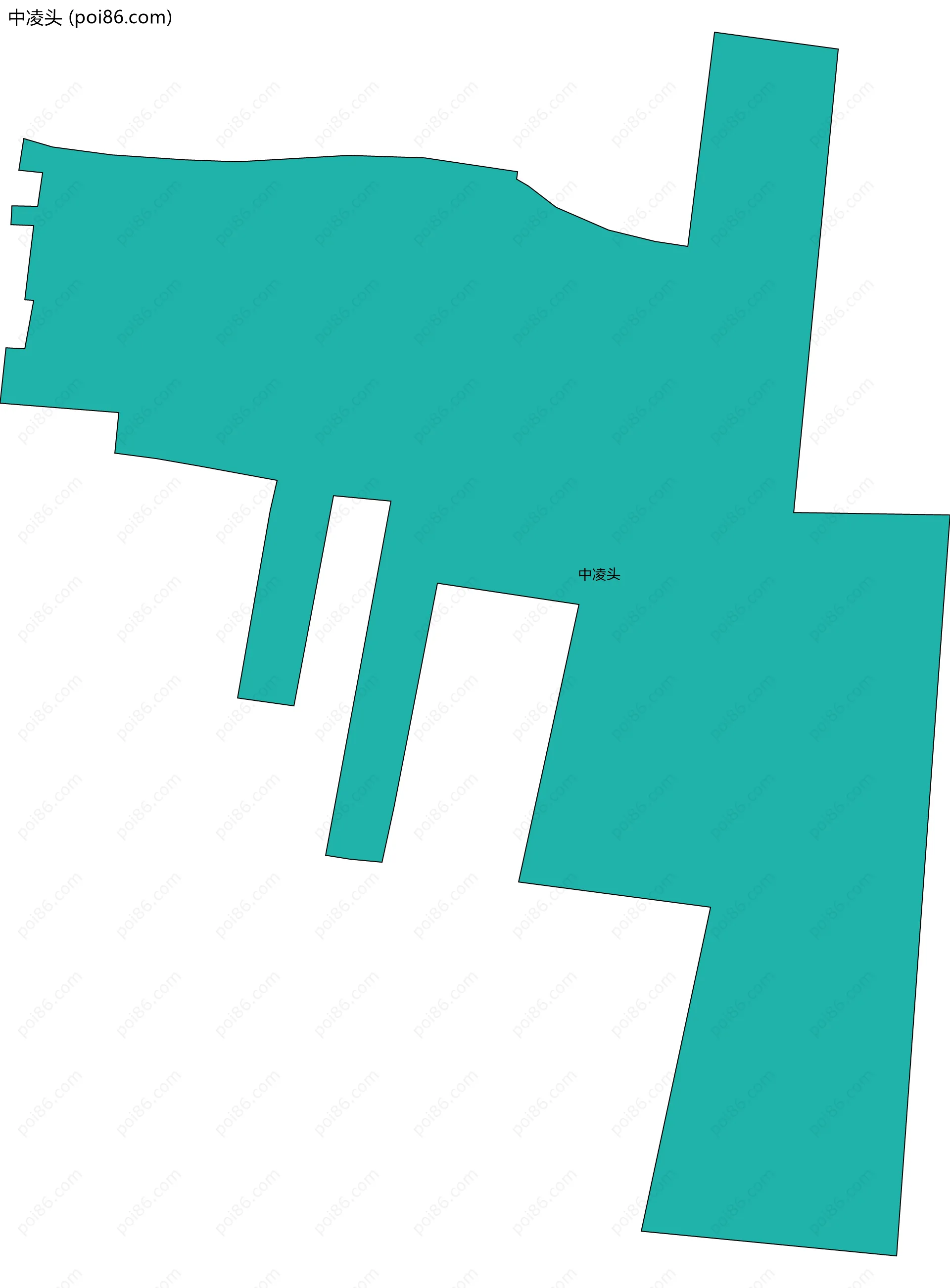 中凌头边界地图