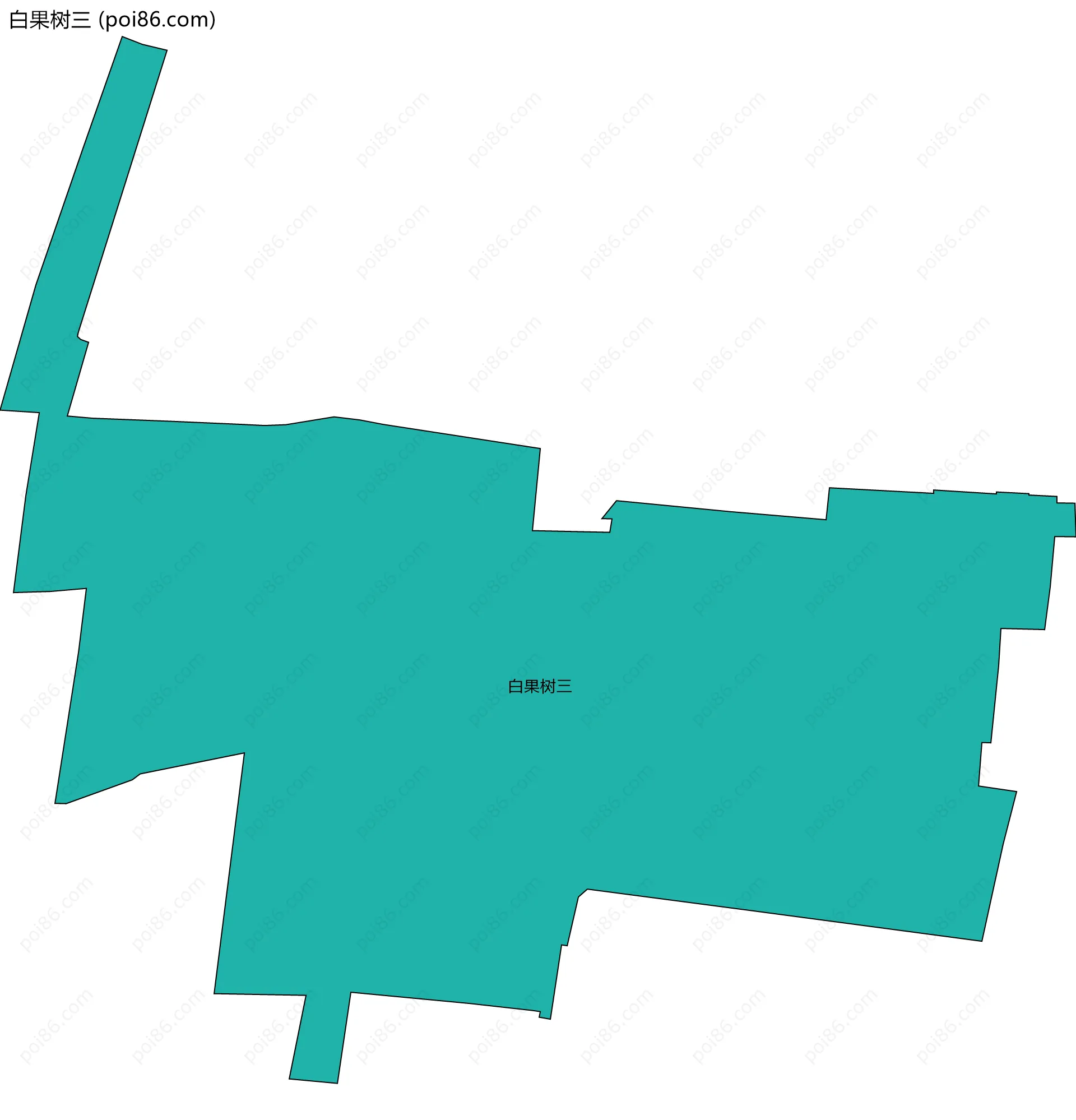 白果树三边界地图