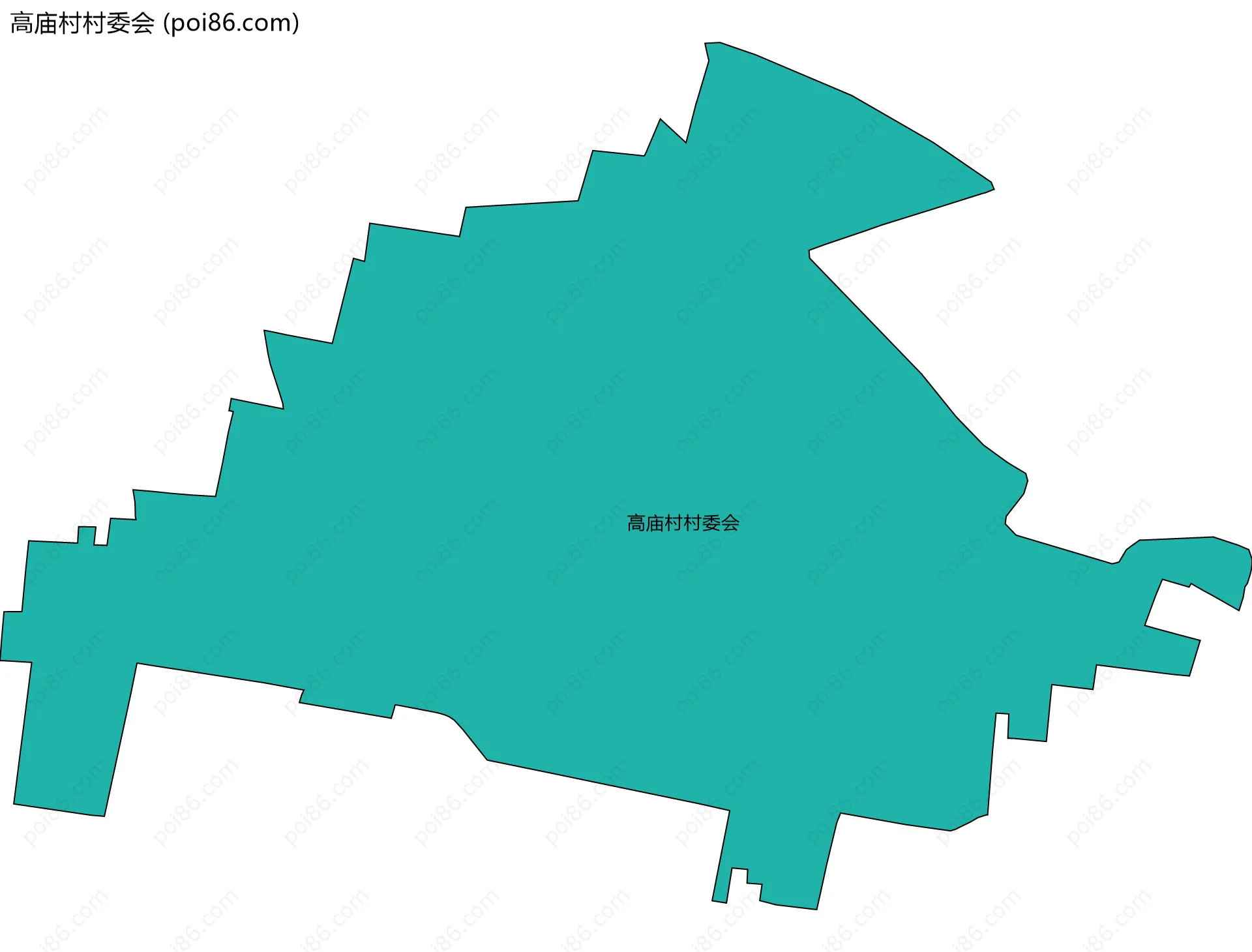 高庙村村委会边界地图
