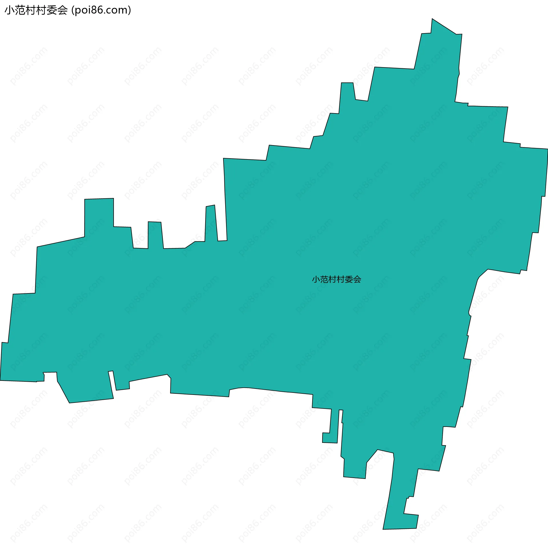 小范村村委会边界地图