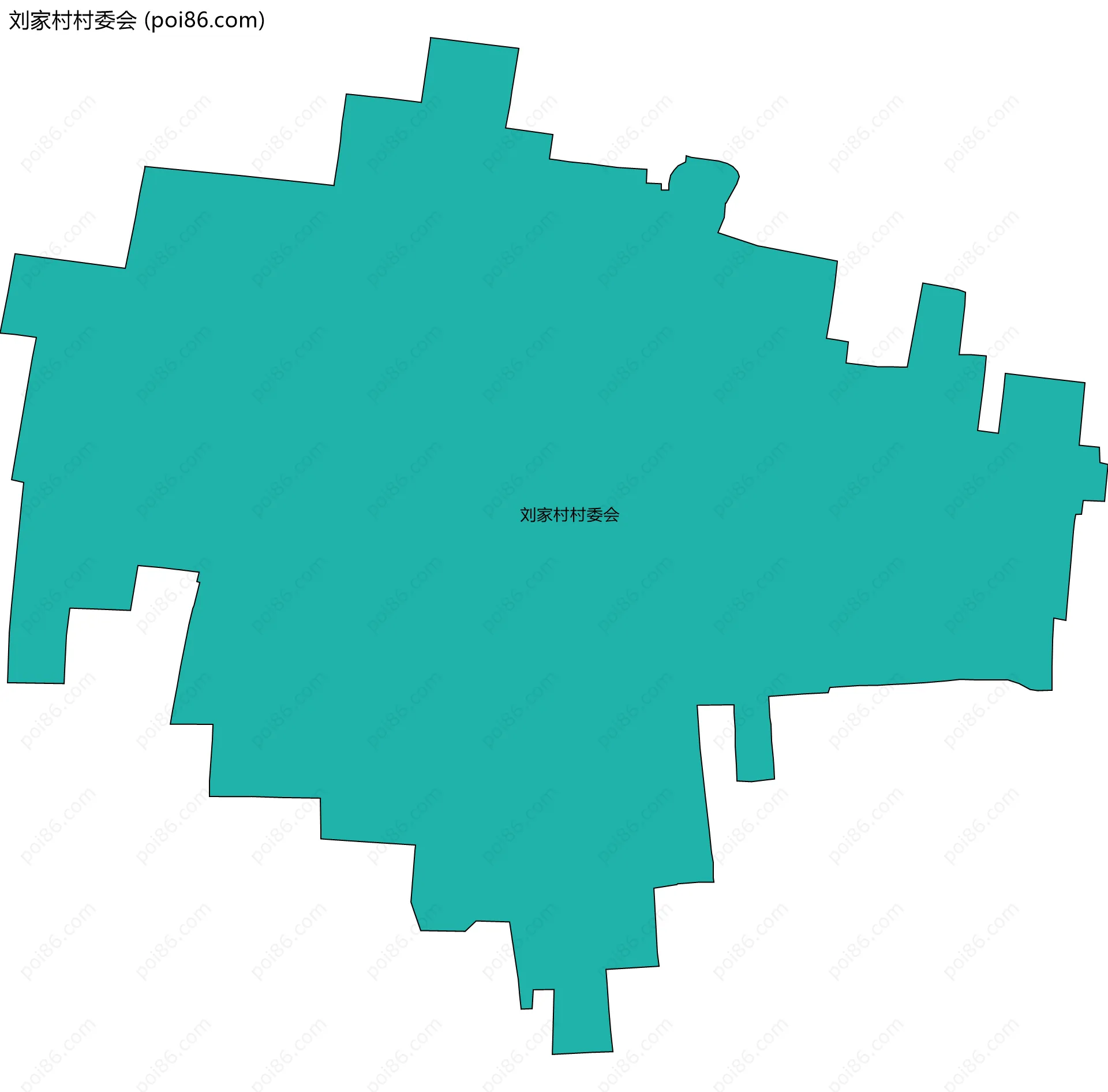 刘家村村委会边界地图