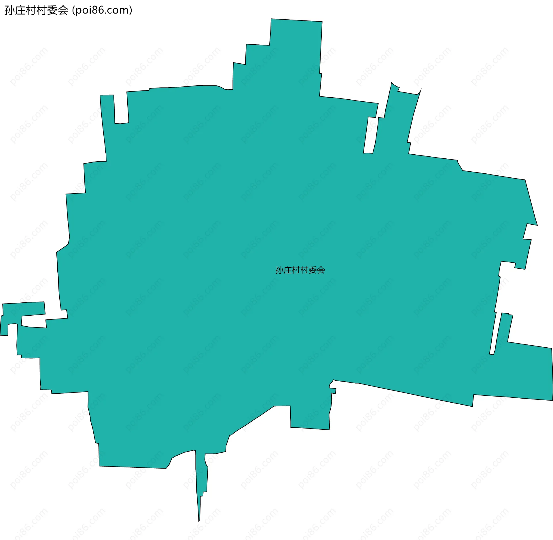 孙庄村村委会边界地图