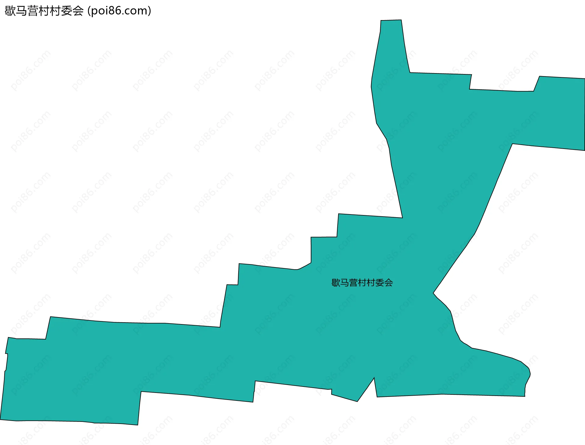 歇马营村村委会边界地图