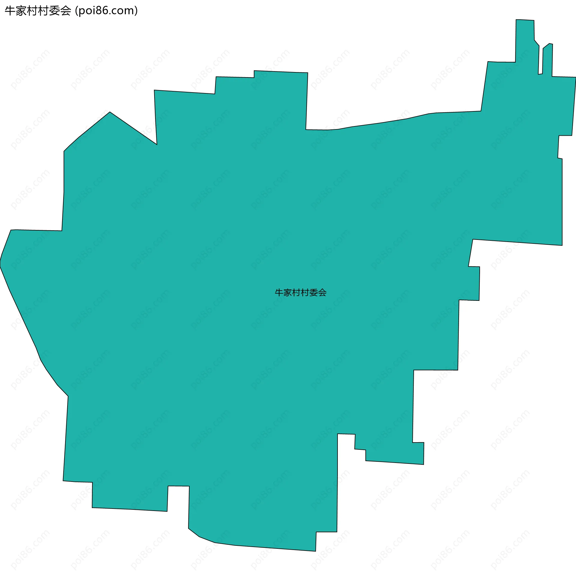 牛家村村委会边界地图