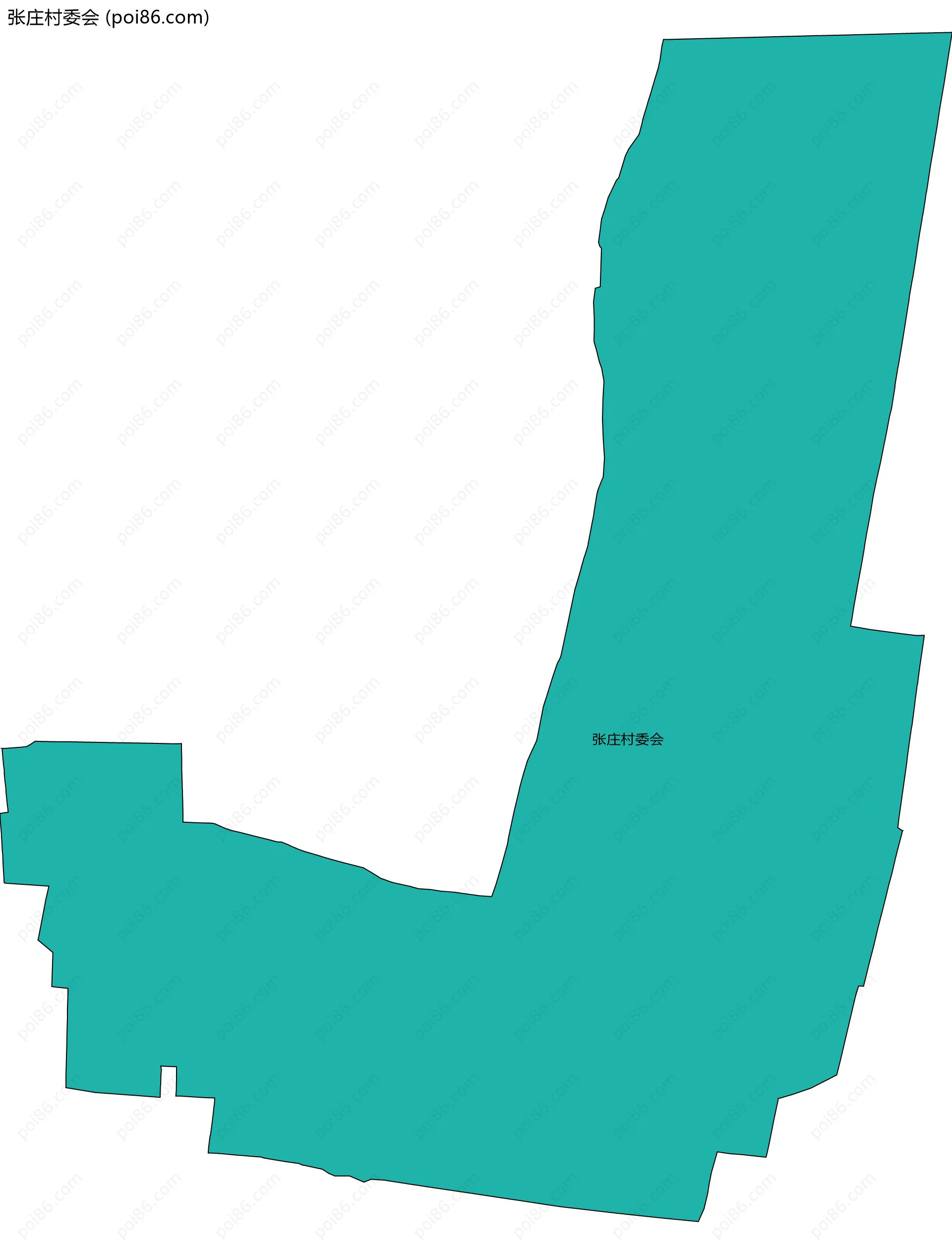 张庄村委会边界地图