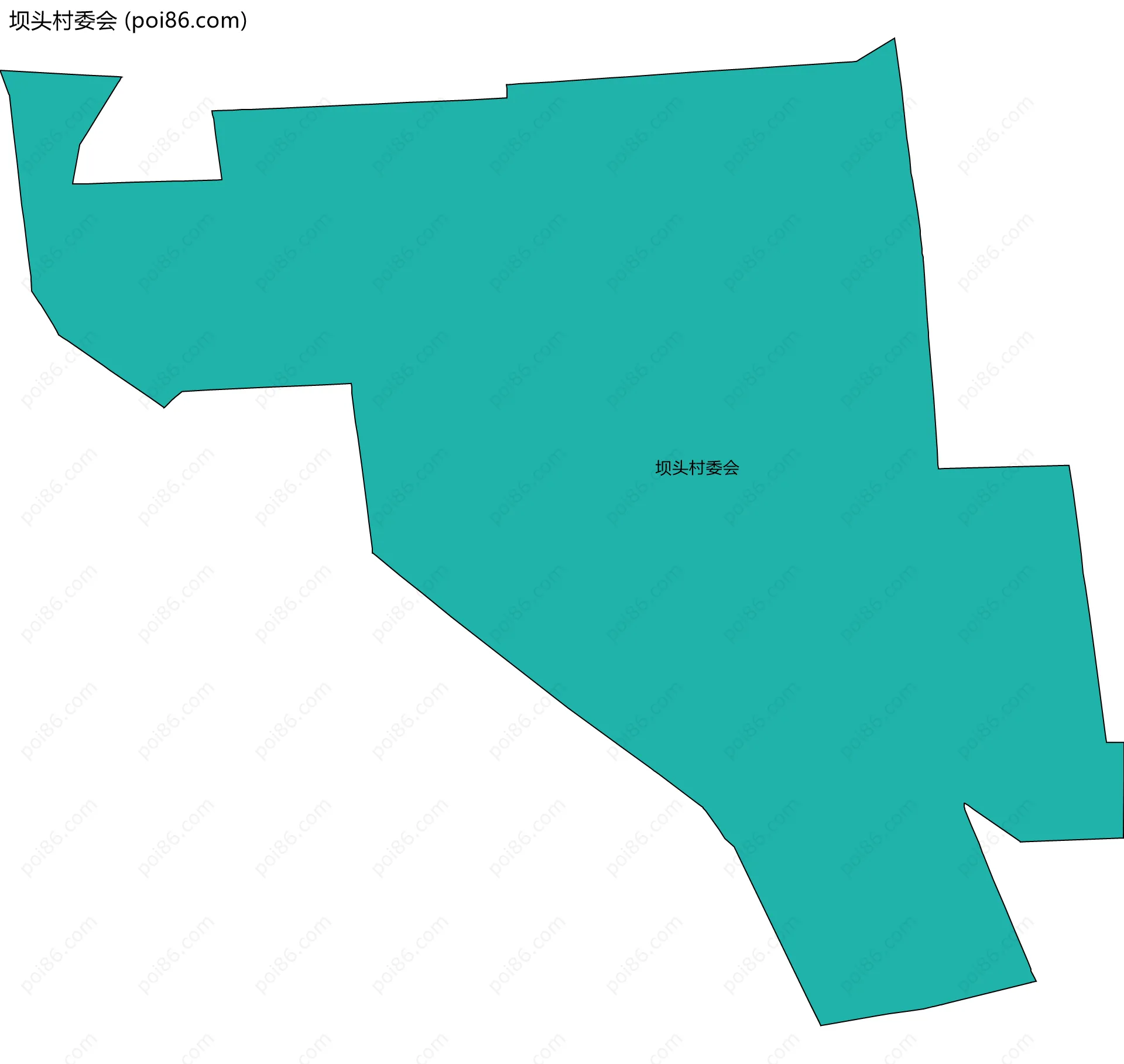 坝头村委会边界地图