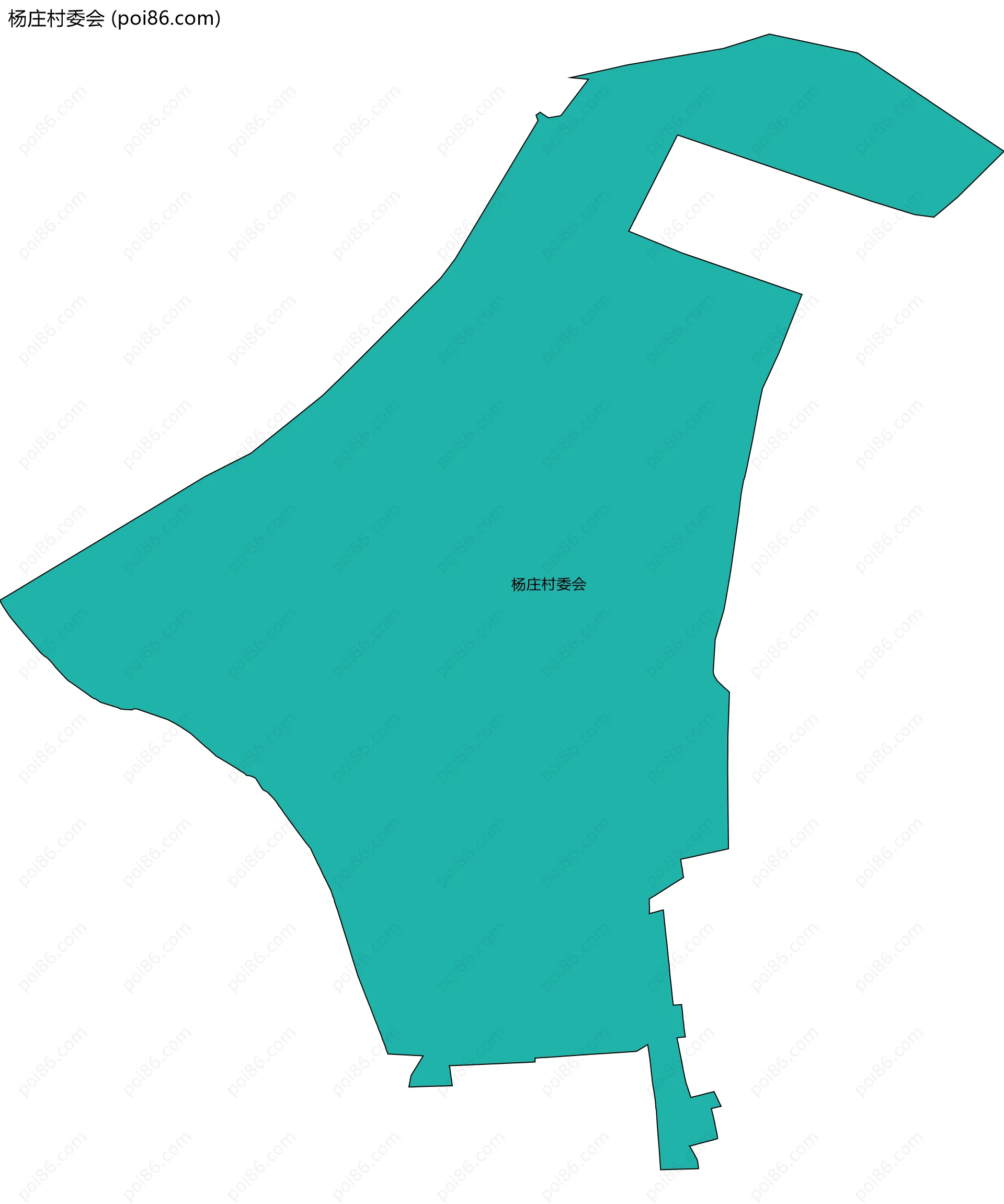 杨庄村委会边界地图