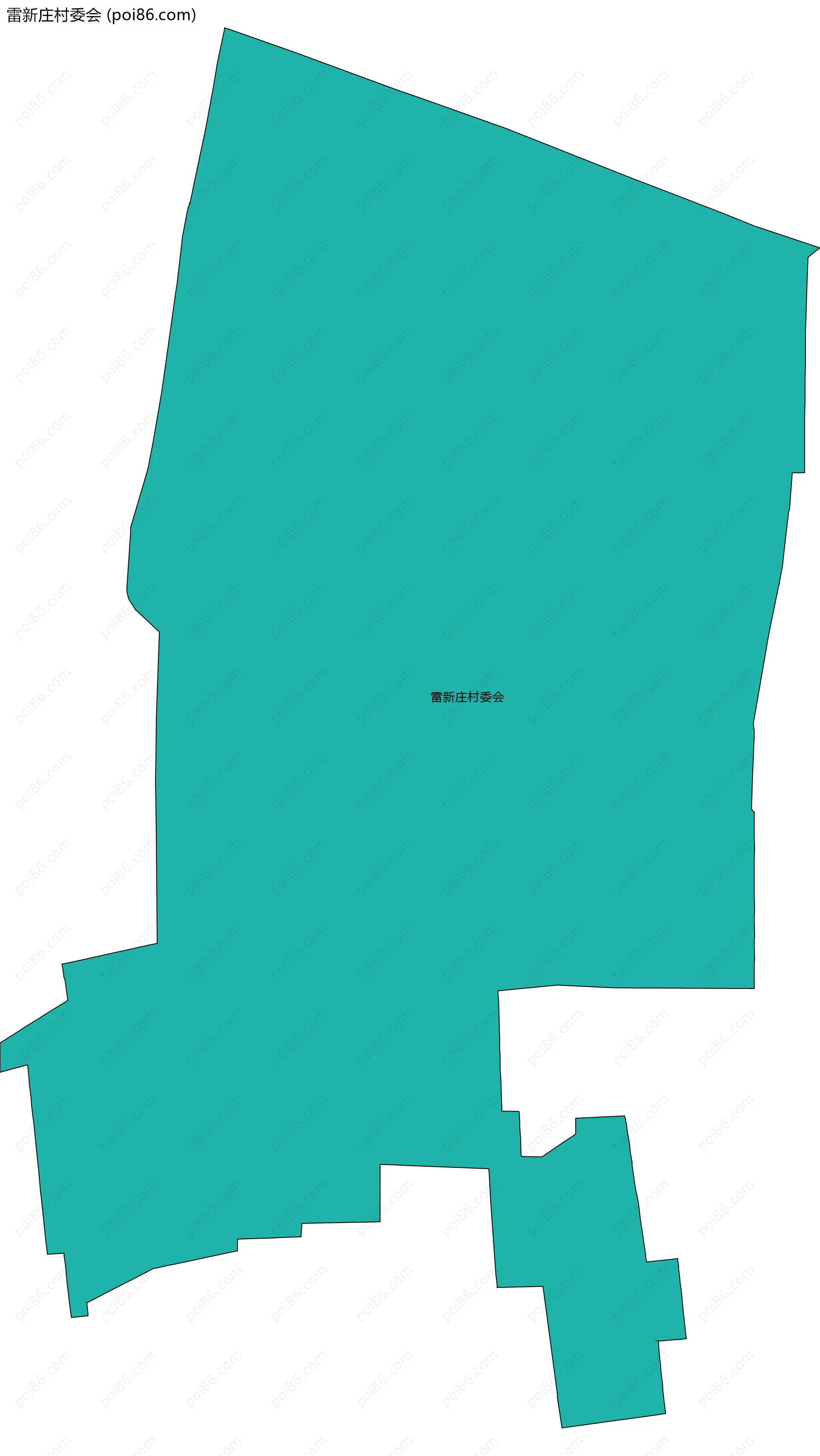 雷新庄村委会边界地图