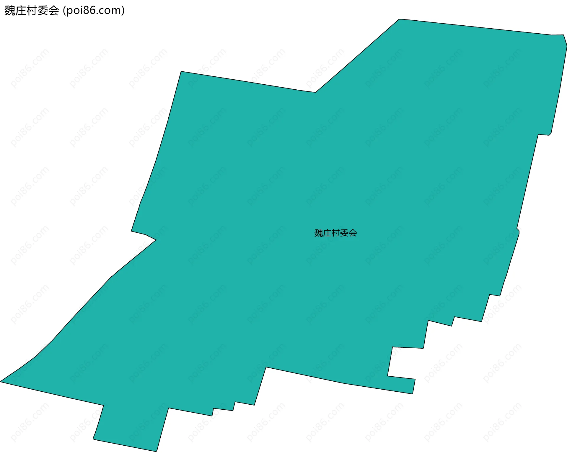 魏庄村委会边界地图