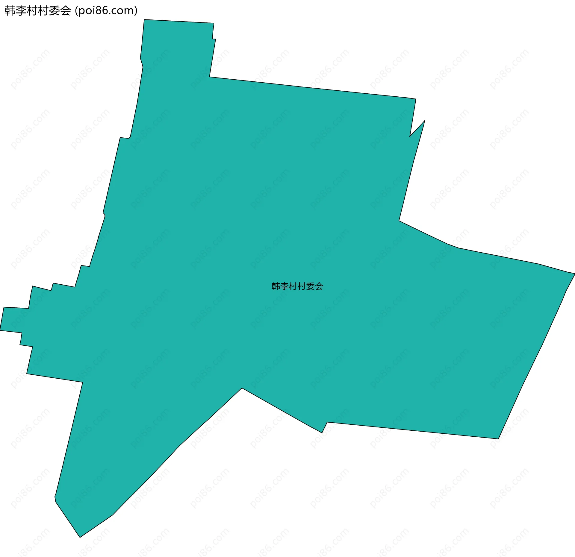 韩李村村委会边界地图