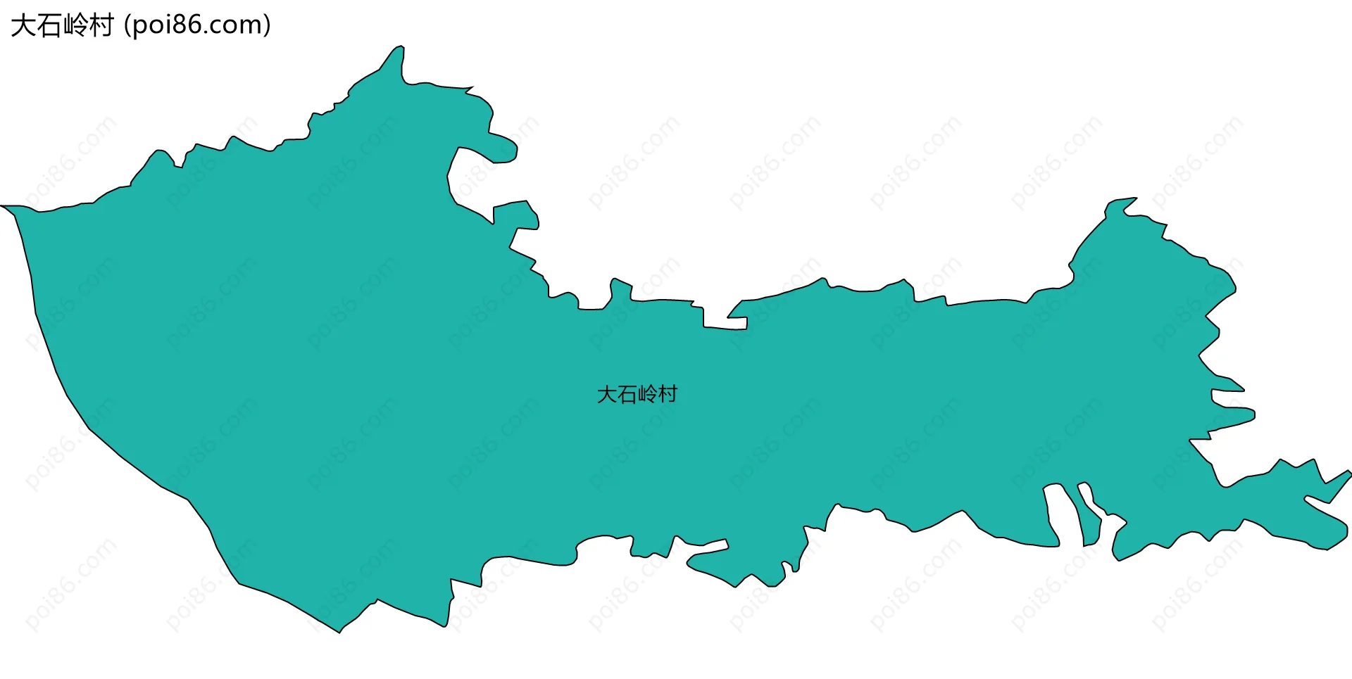 大石岭村边界地图