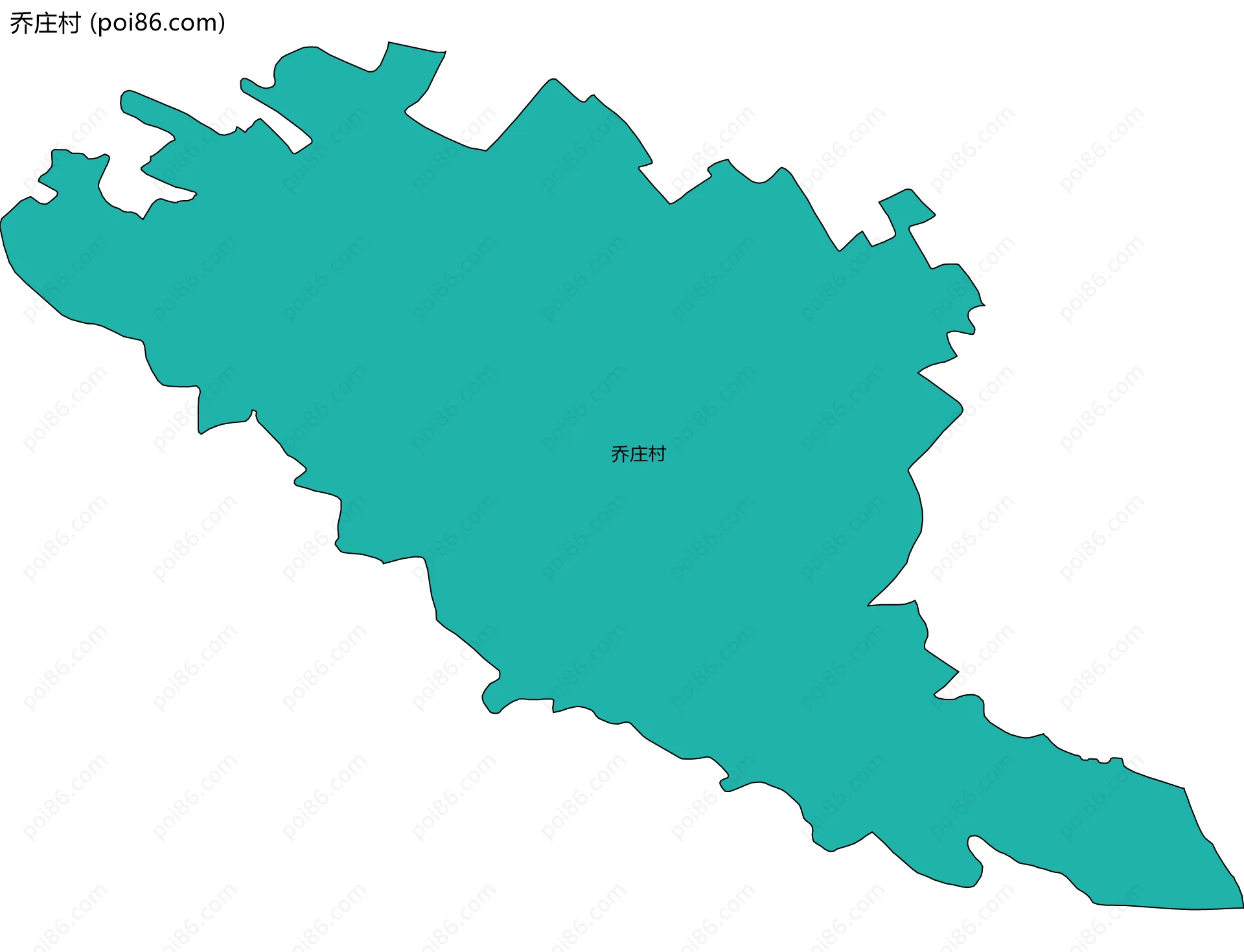 乔庄村边界地图
