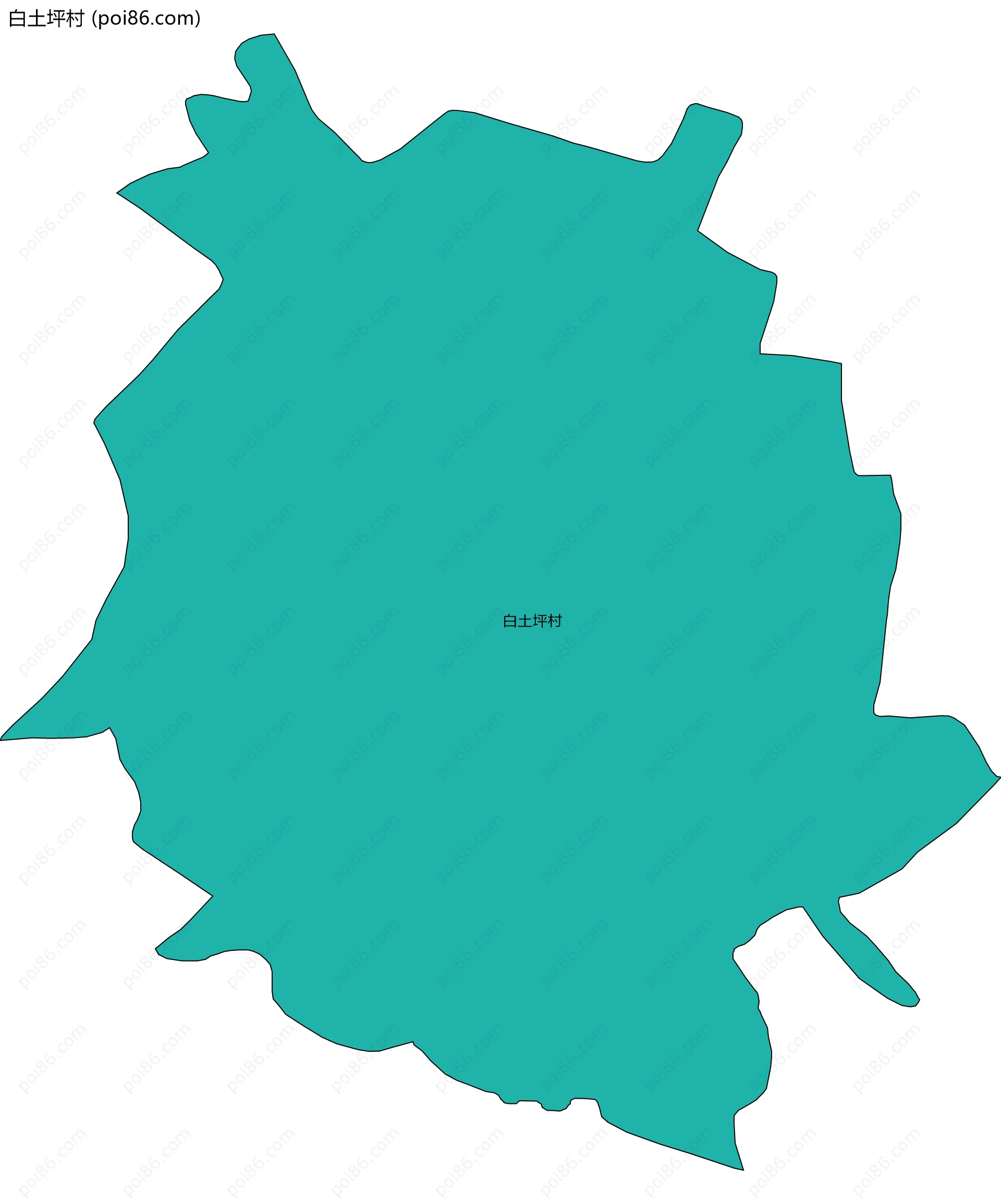 白土坪村边界地图