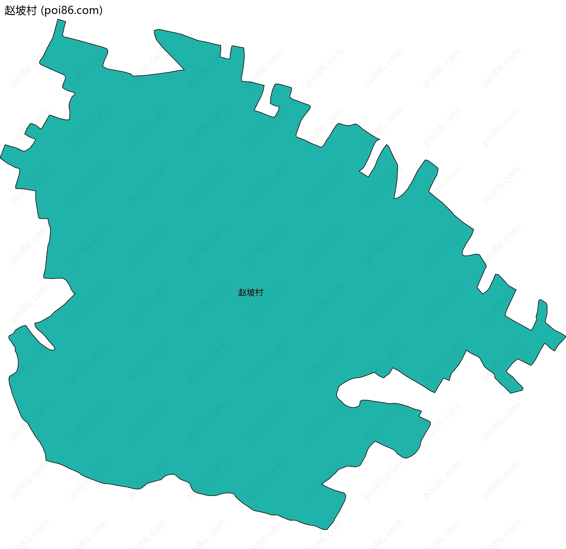 赵坡村边界地图