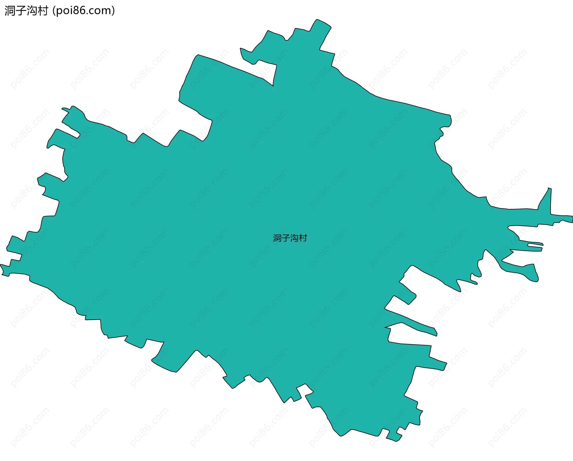 洞子沟村边界地图