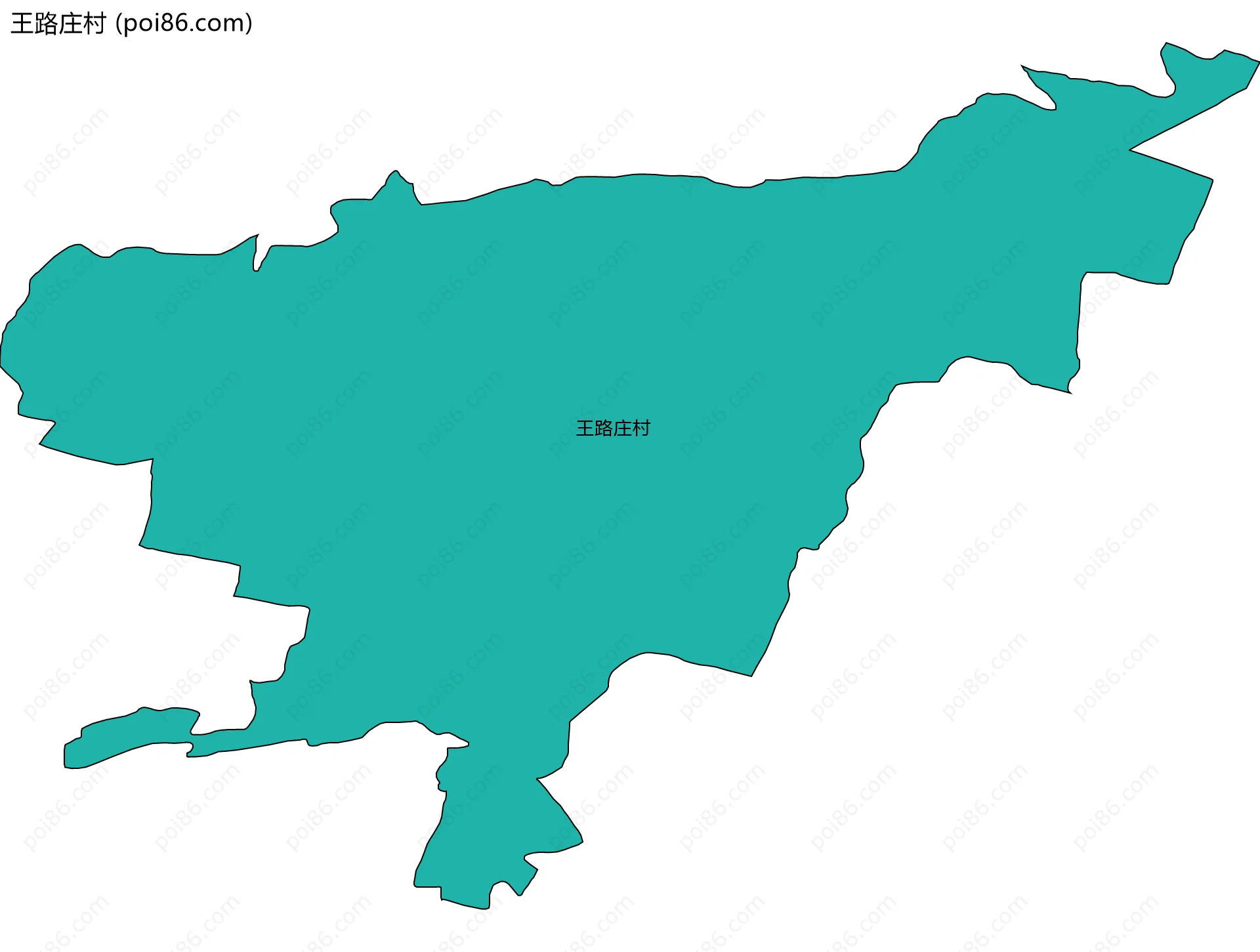 王路庄村边界地图