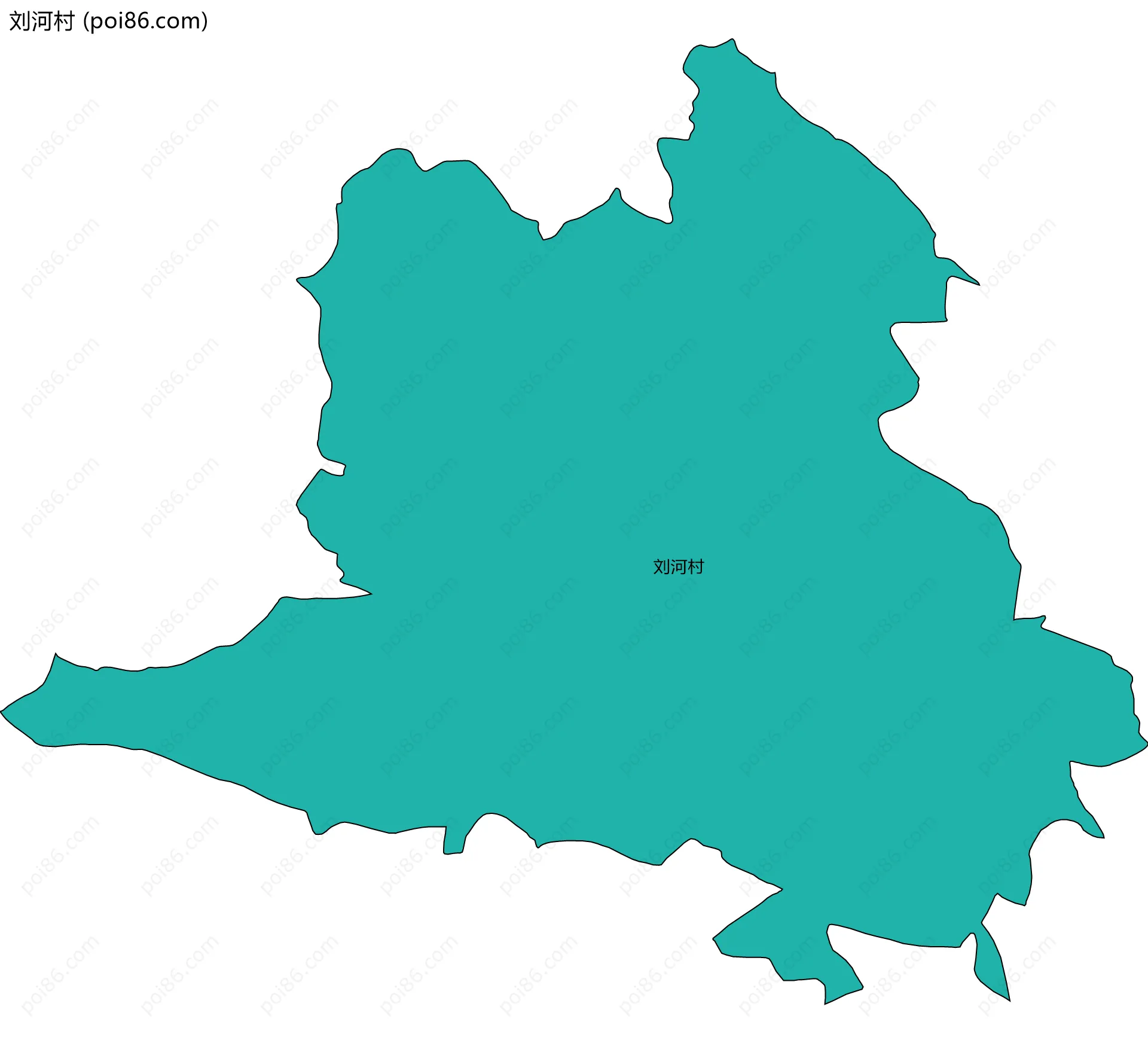 刘河村边界地图