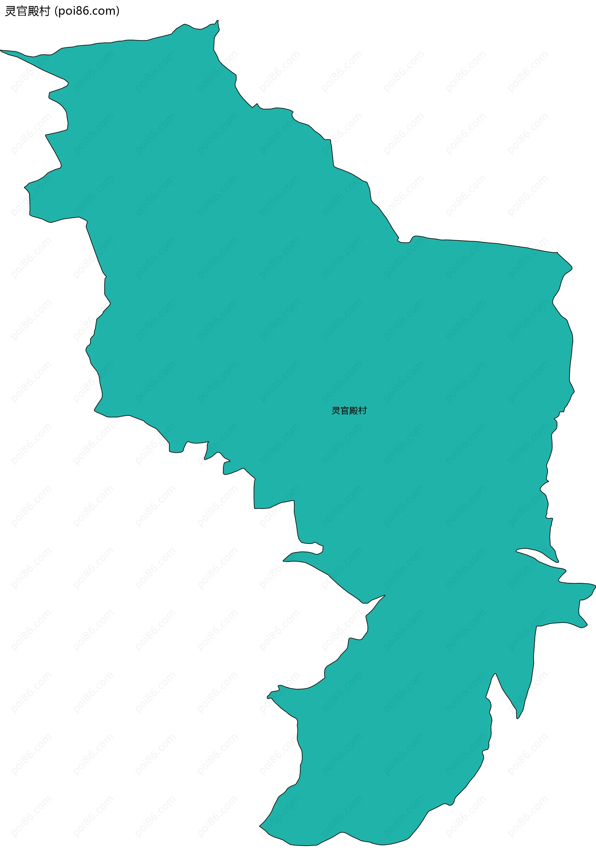 灵官殿村边界地图