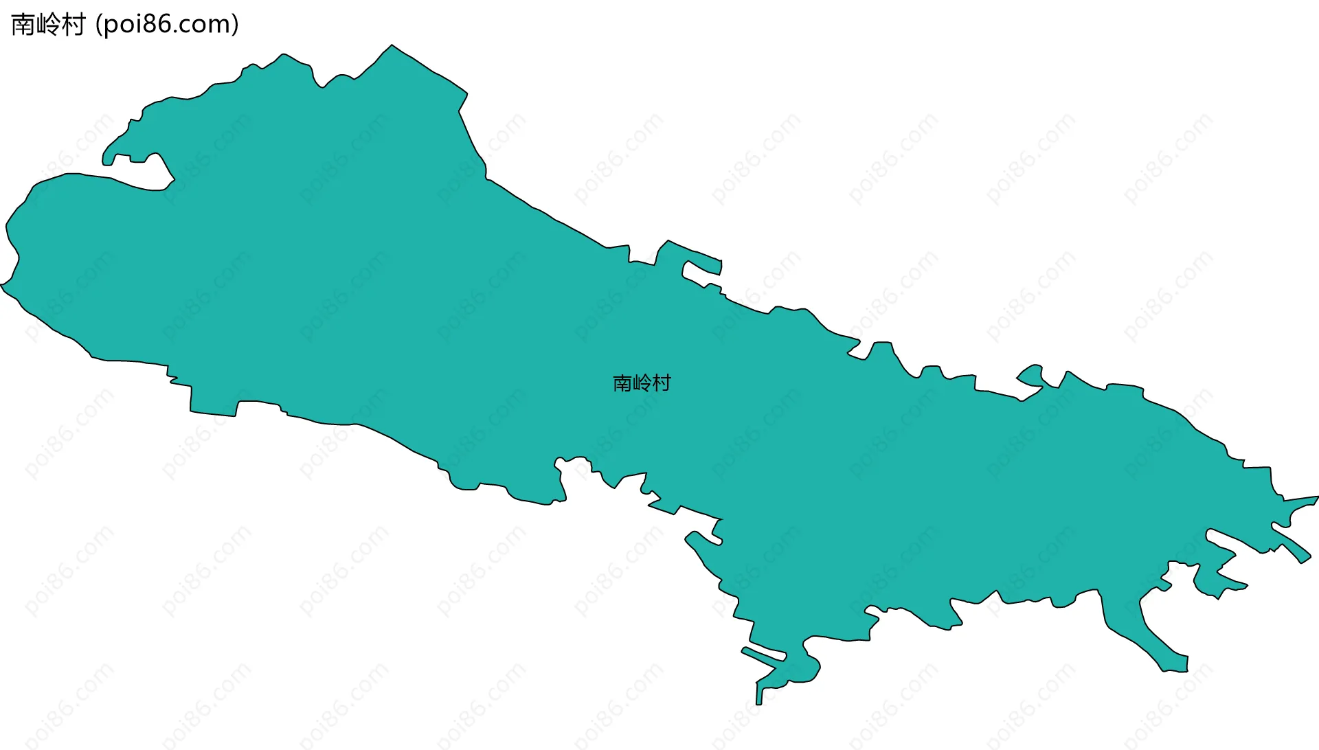 南岭村边界地图