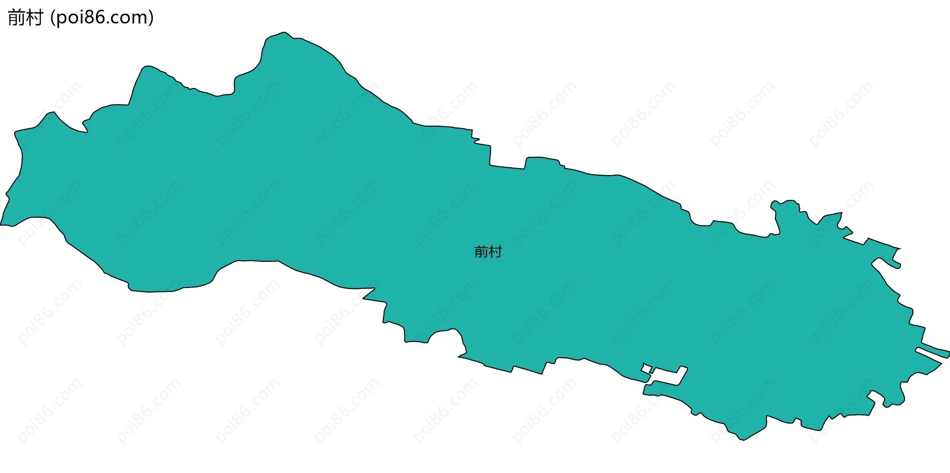 前村边界地图