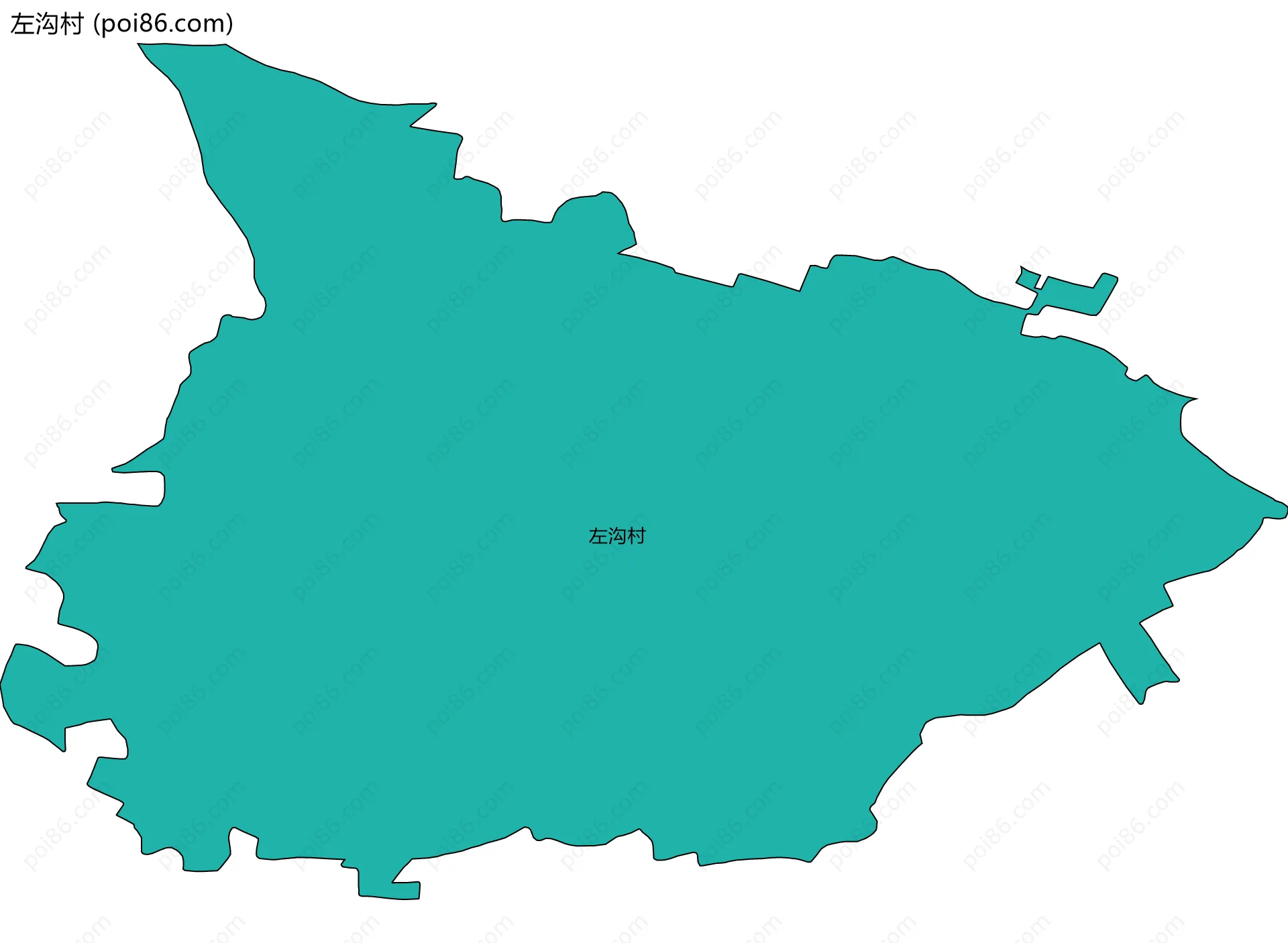 左沟村边界地图