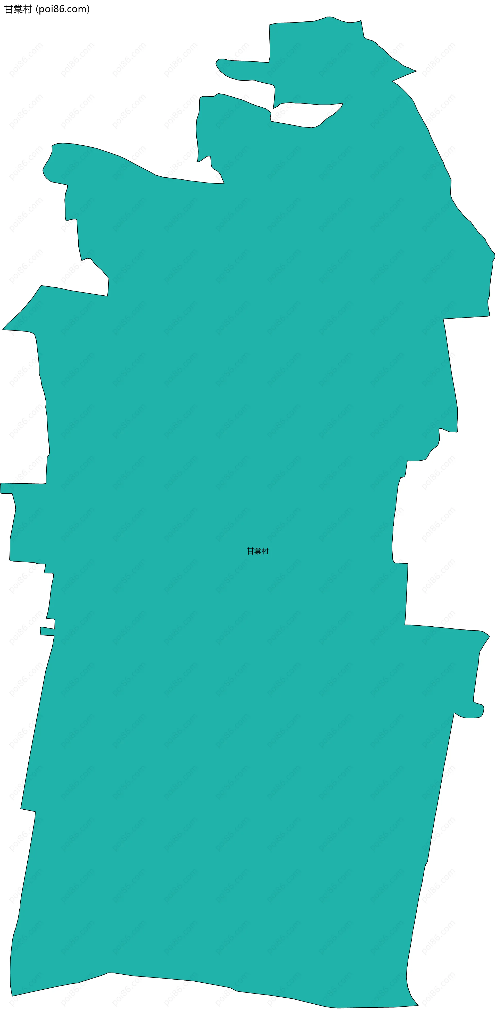 甘棠村边界地图