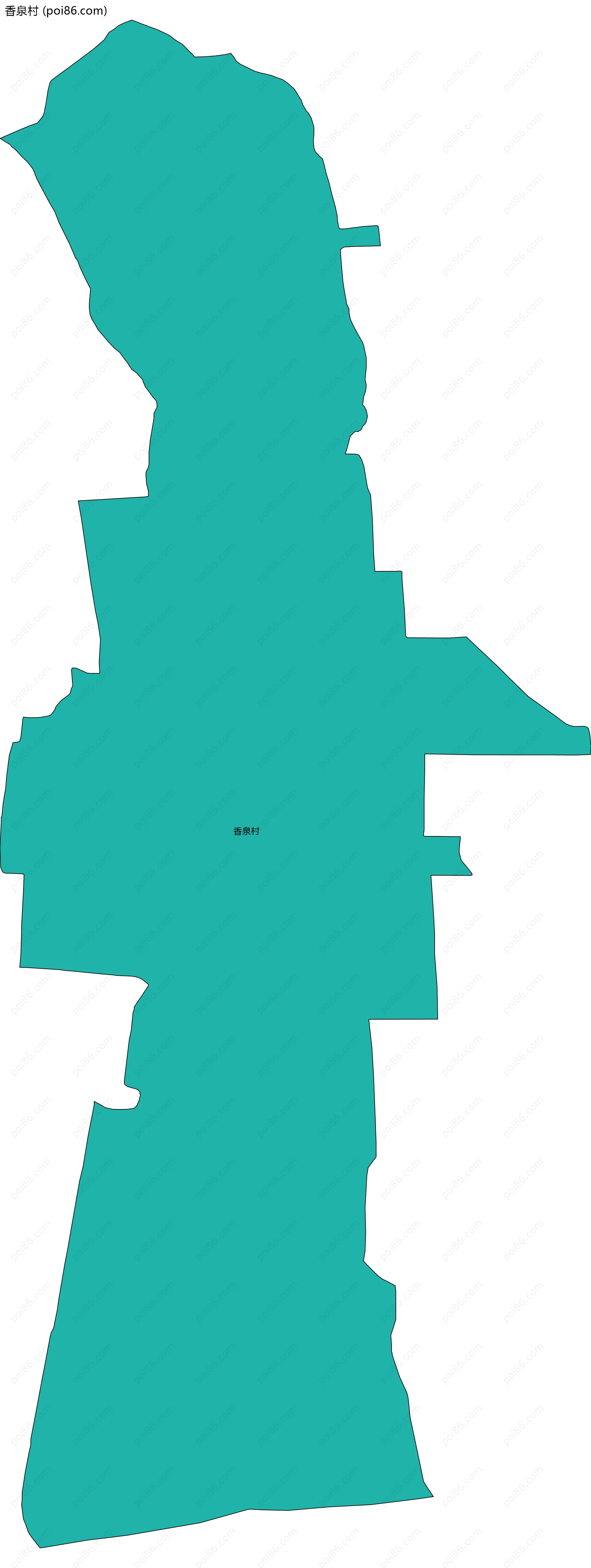 香泉村边界地图