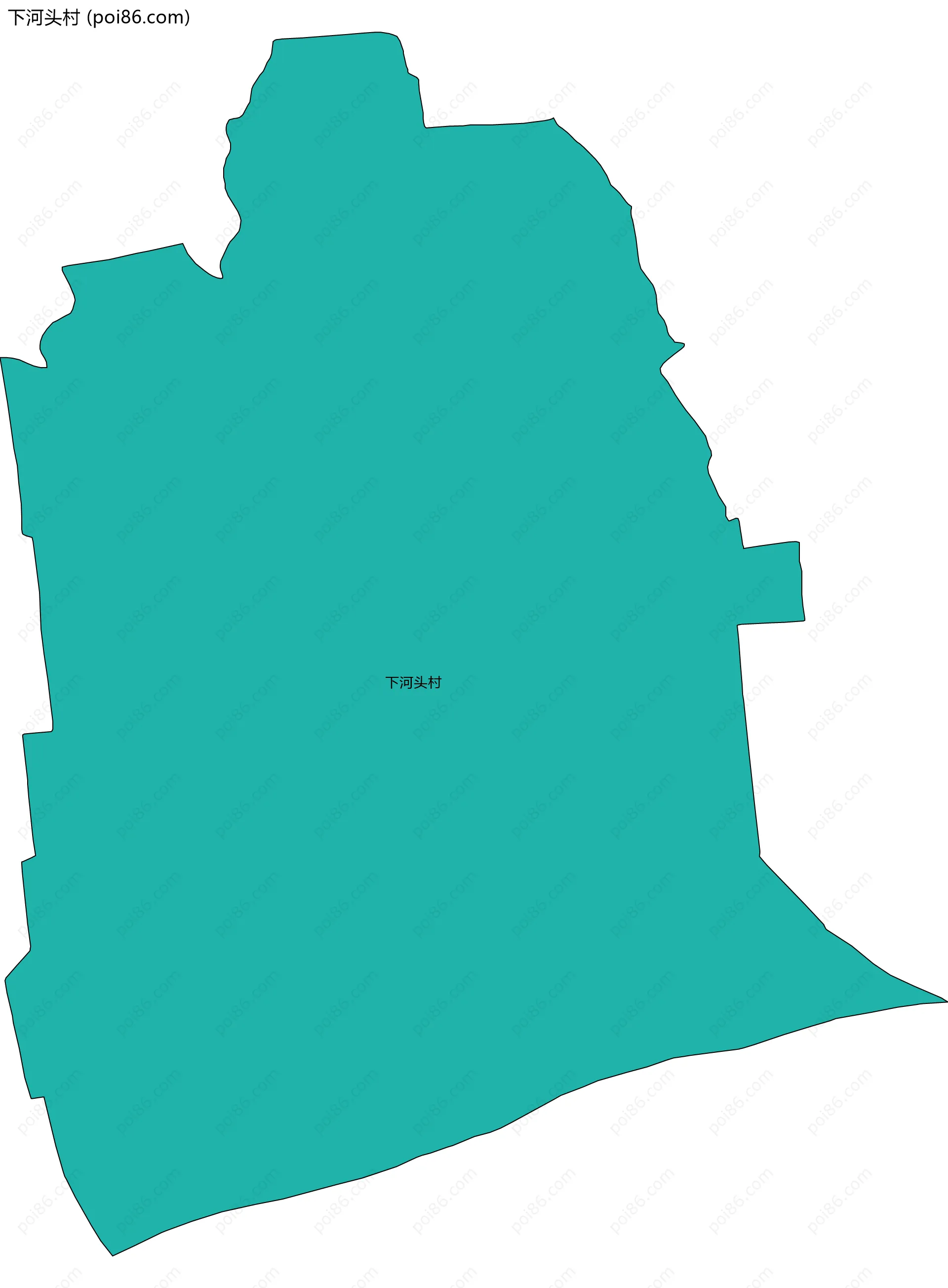 下河头村边界地图