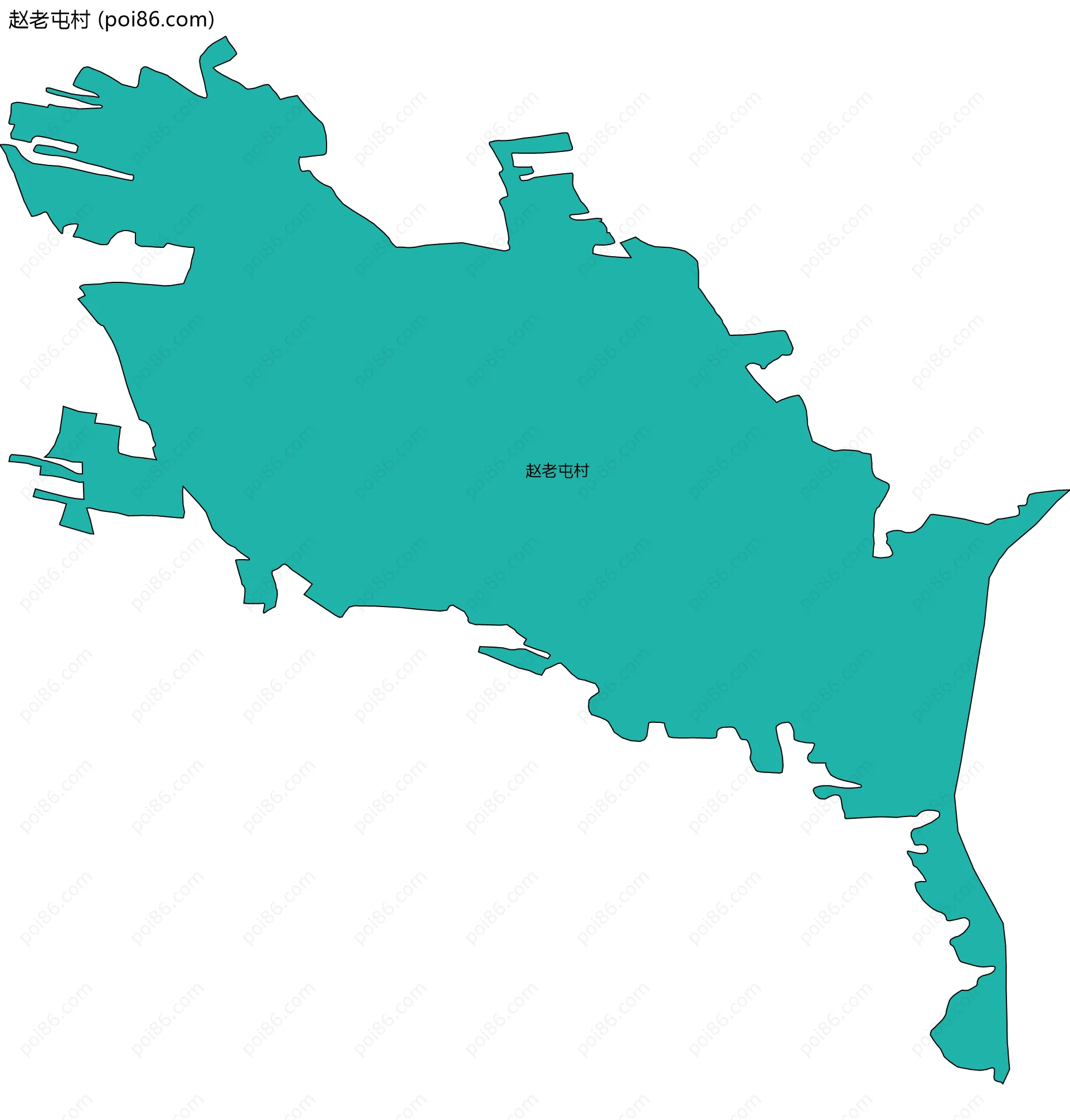 赵老屯村边界地图