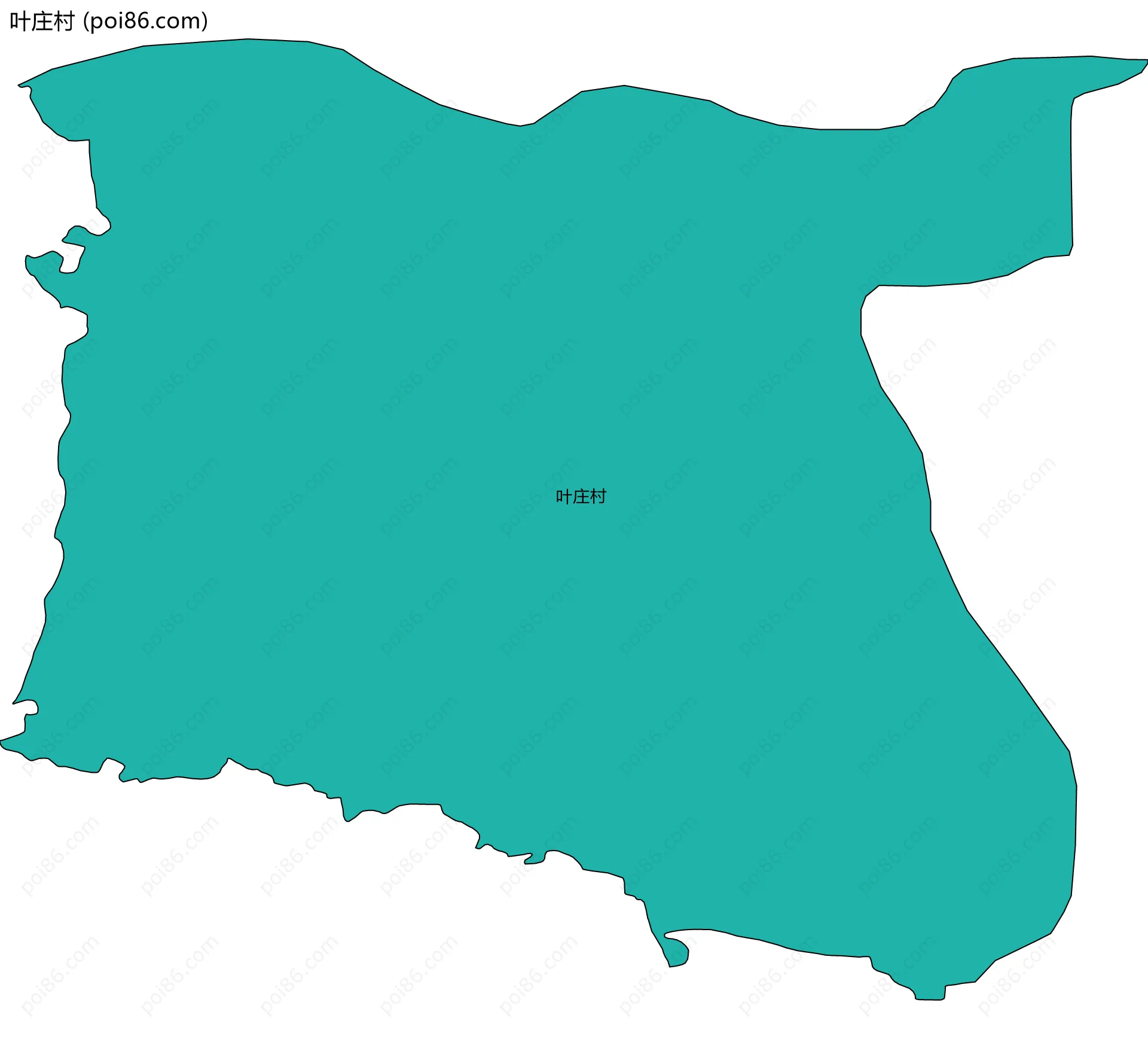 叶庄村边界地图