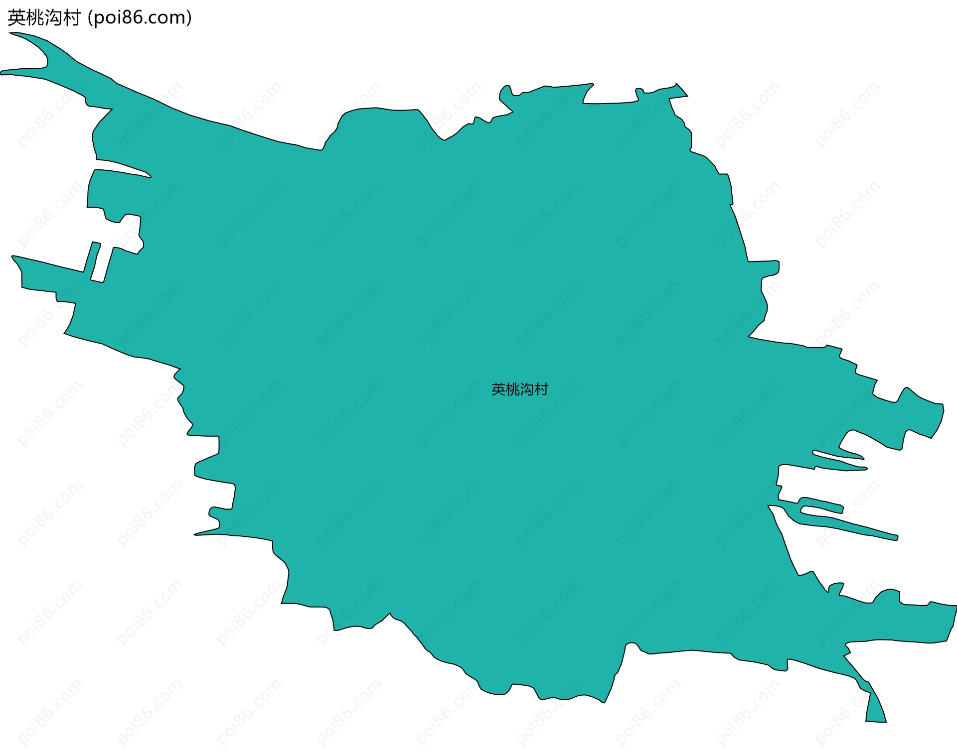 英桃沟村边界地图
