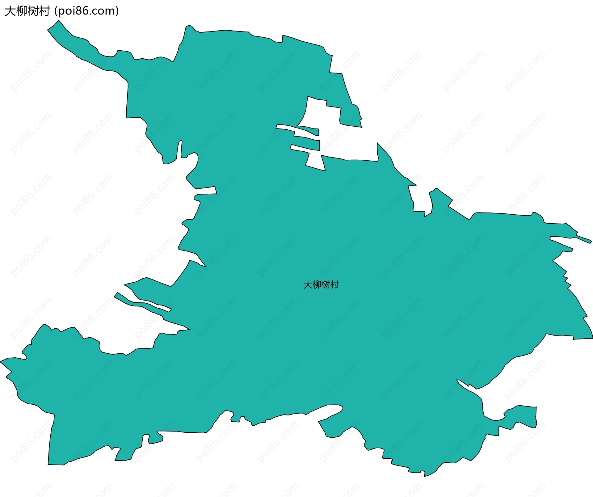 大柳树村边界地图