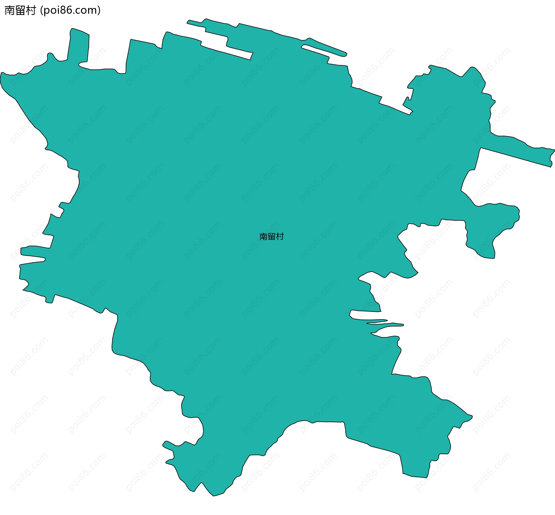 南留村边界地图