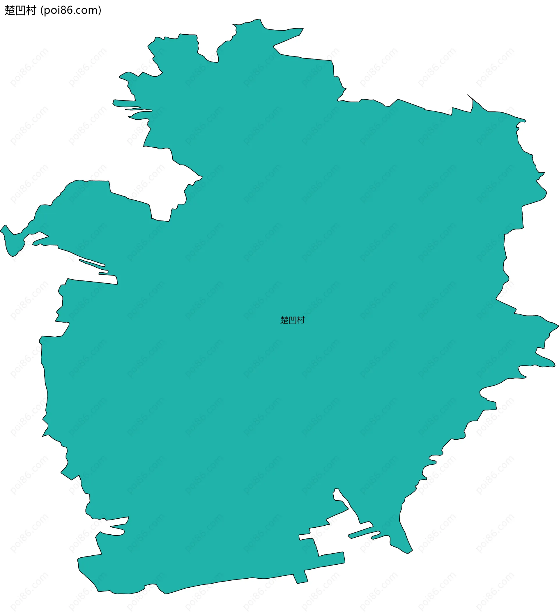 楚凹村边界地图