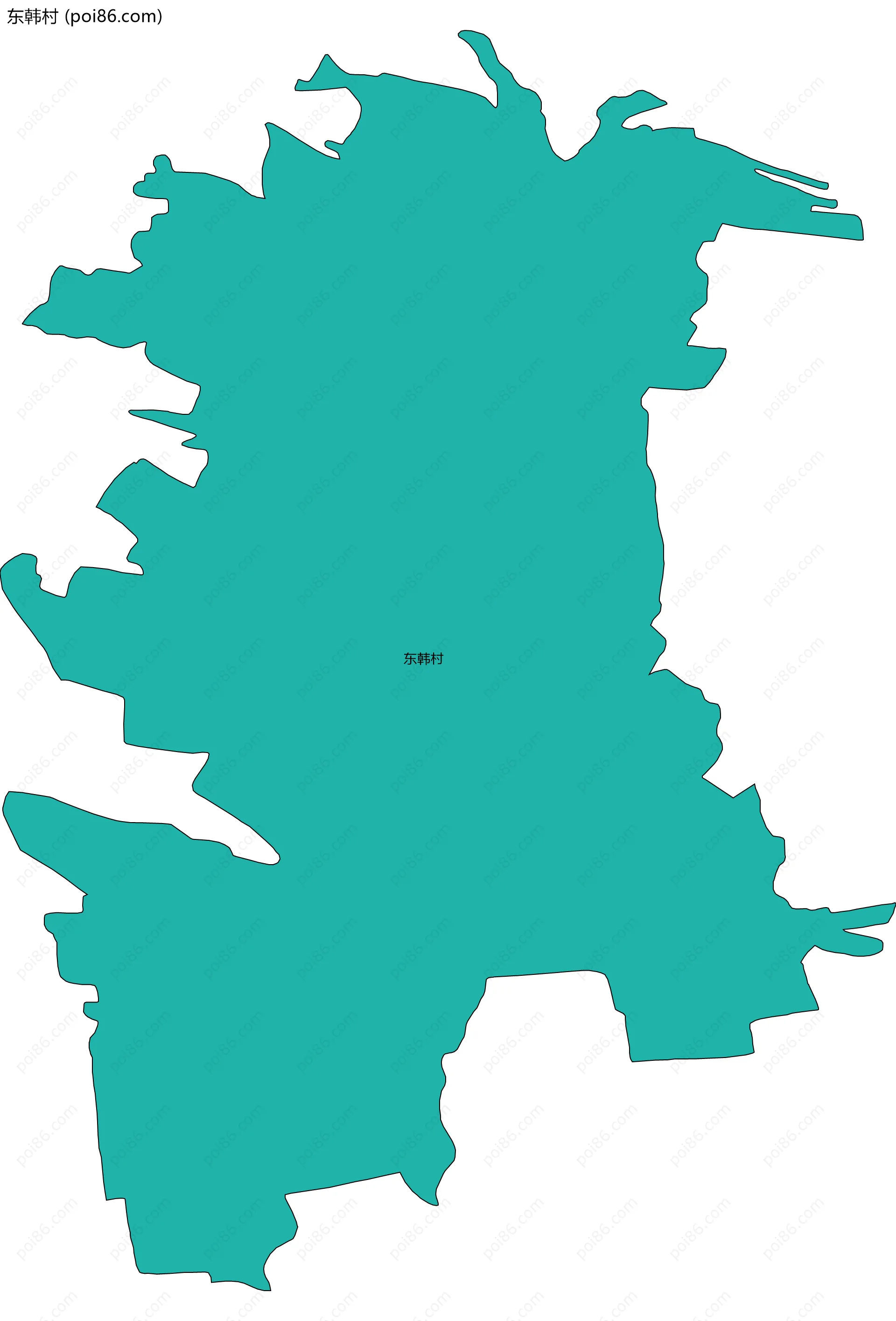 东韩村边界地图