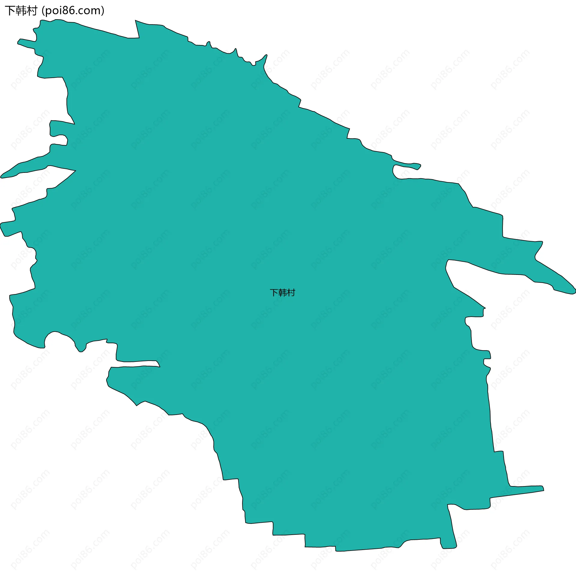 下韩村边界地图