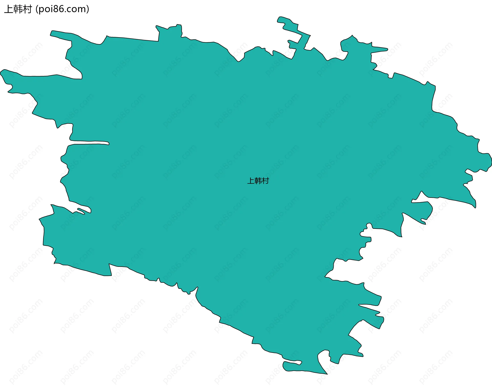 上韩村边界地图