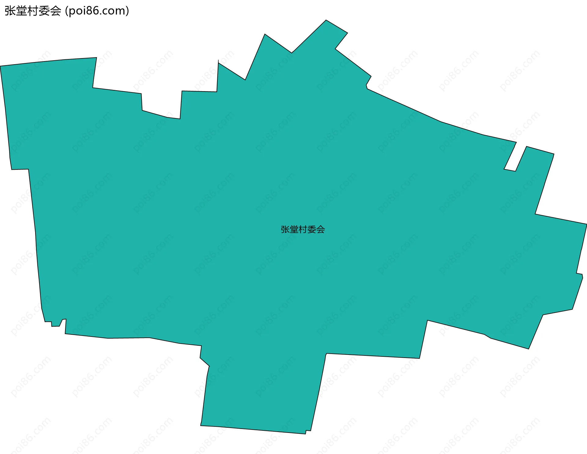 张堂村委会边界地图