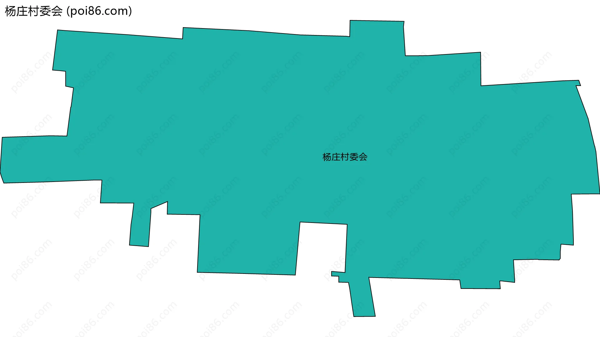 杨庄村委会边界地图