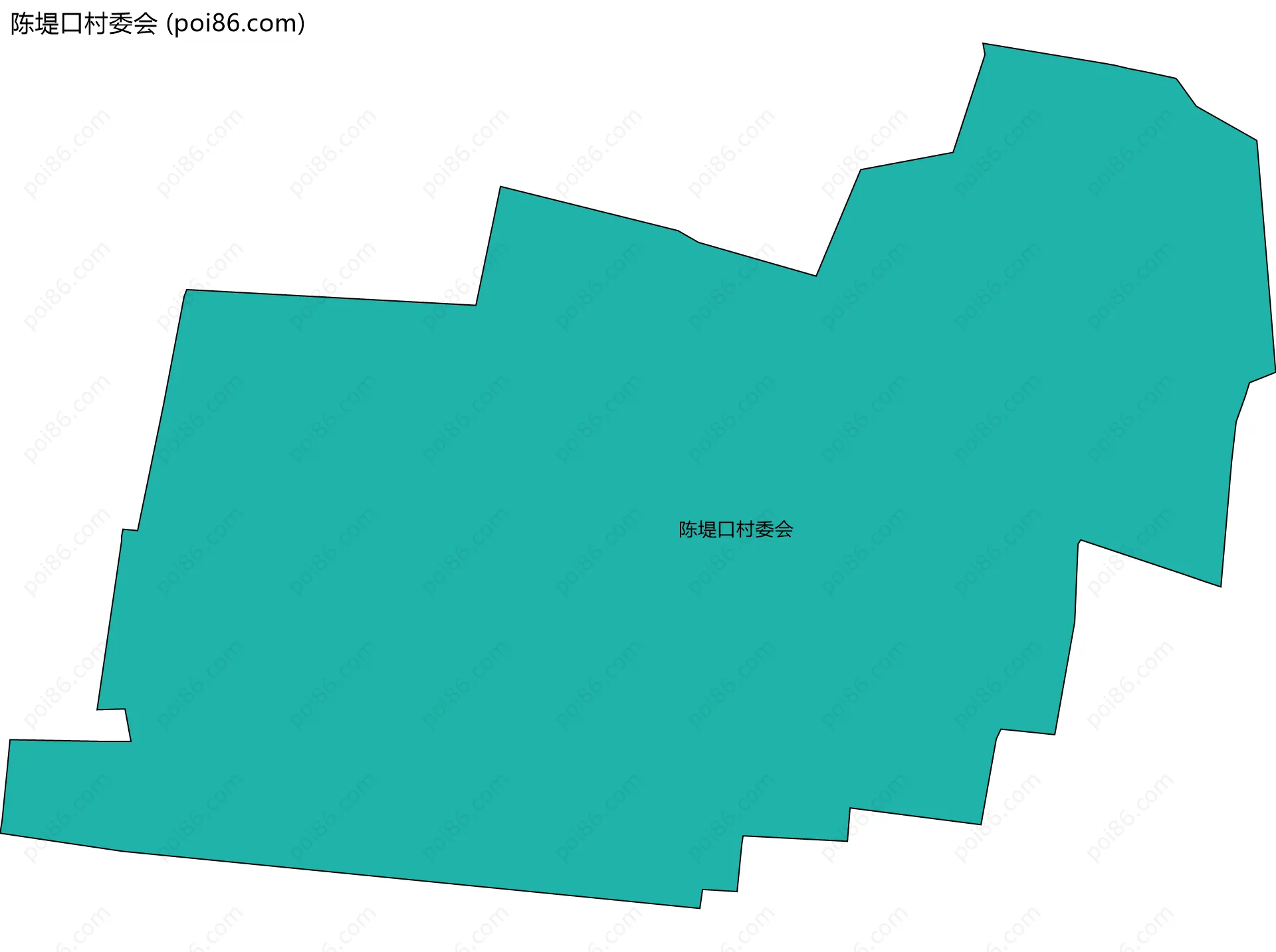 陈堤口村委会边界地图