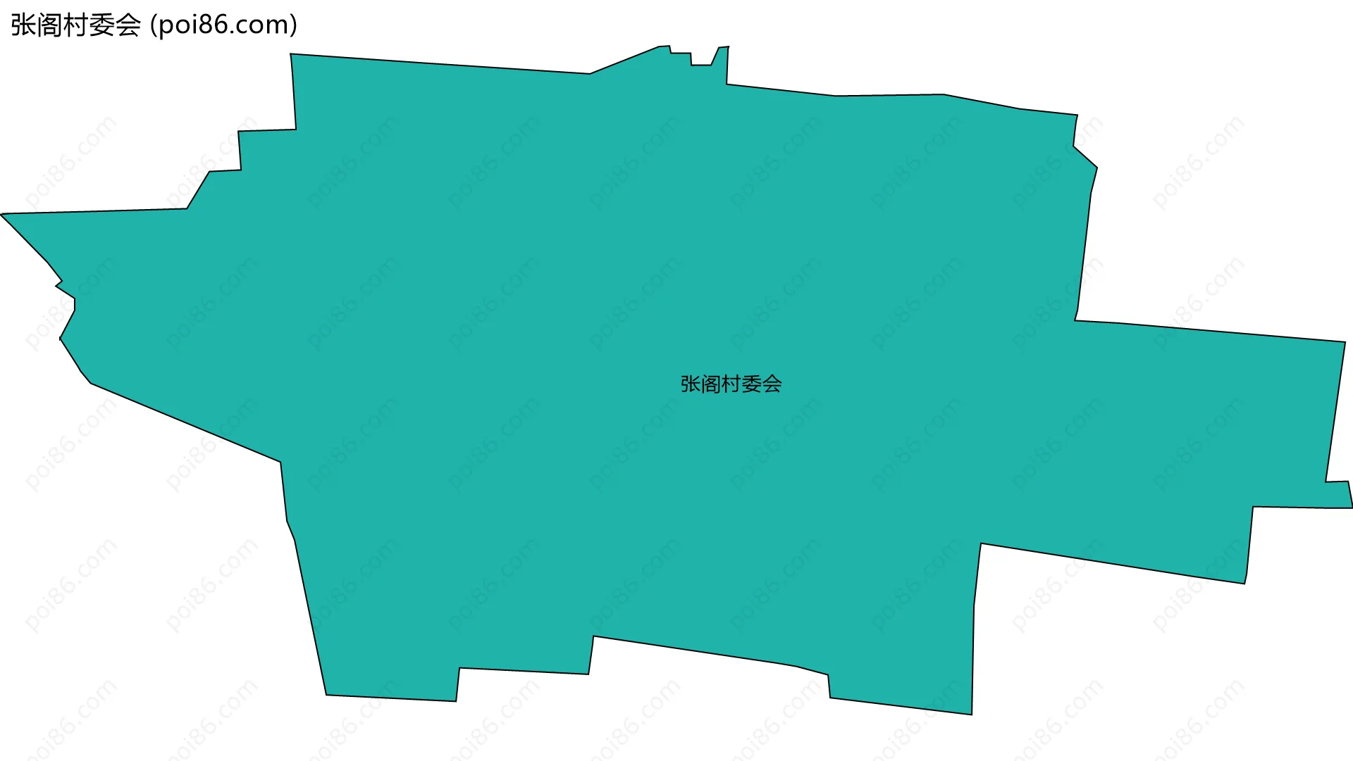 张阁村委会边界地图