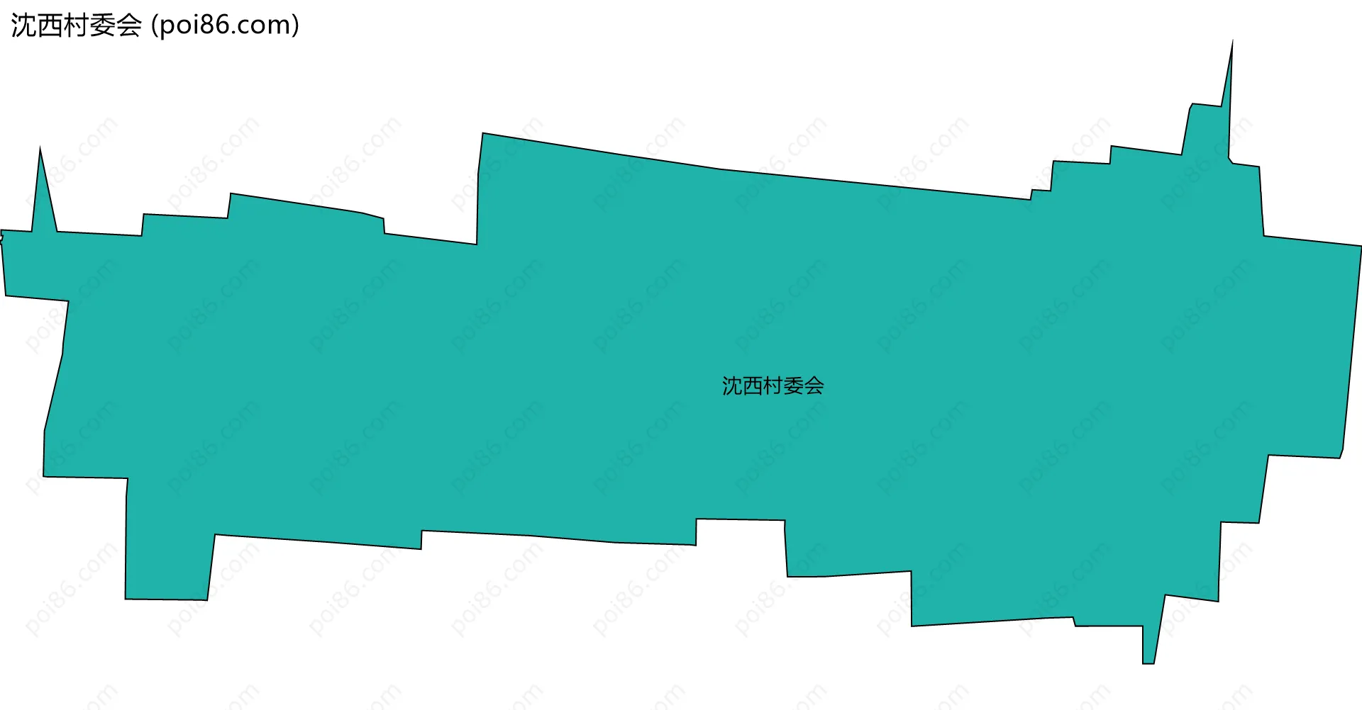 沈西村委会边界地图