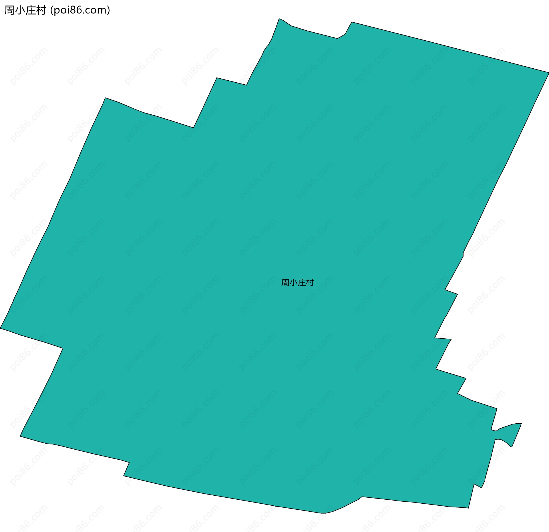 周小庄村边界地图